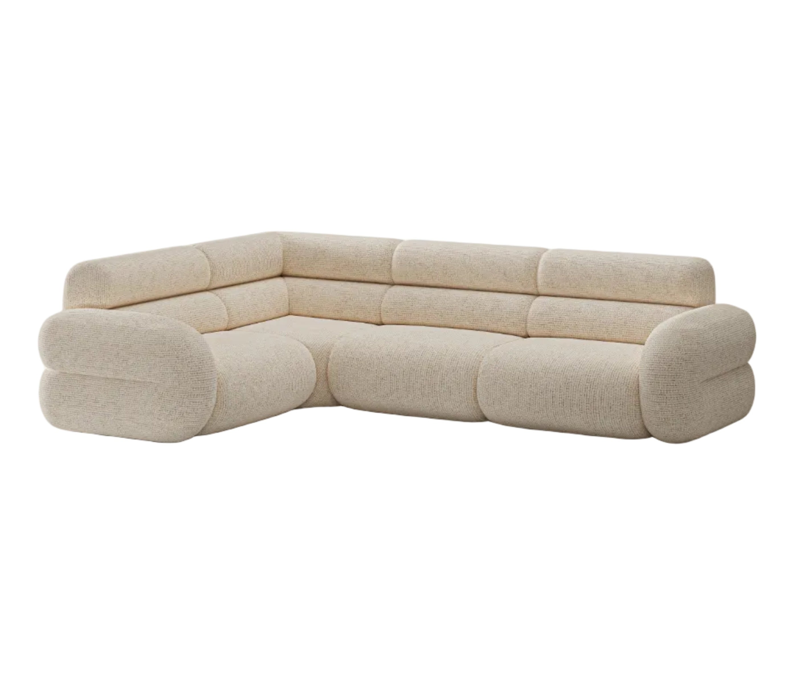 Left-facing L-shaped NEO sofa in beige mélange