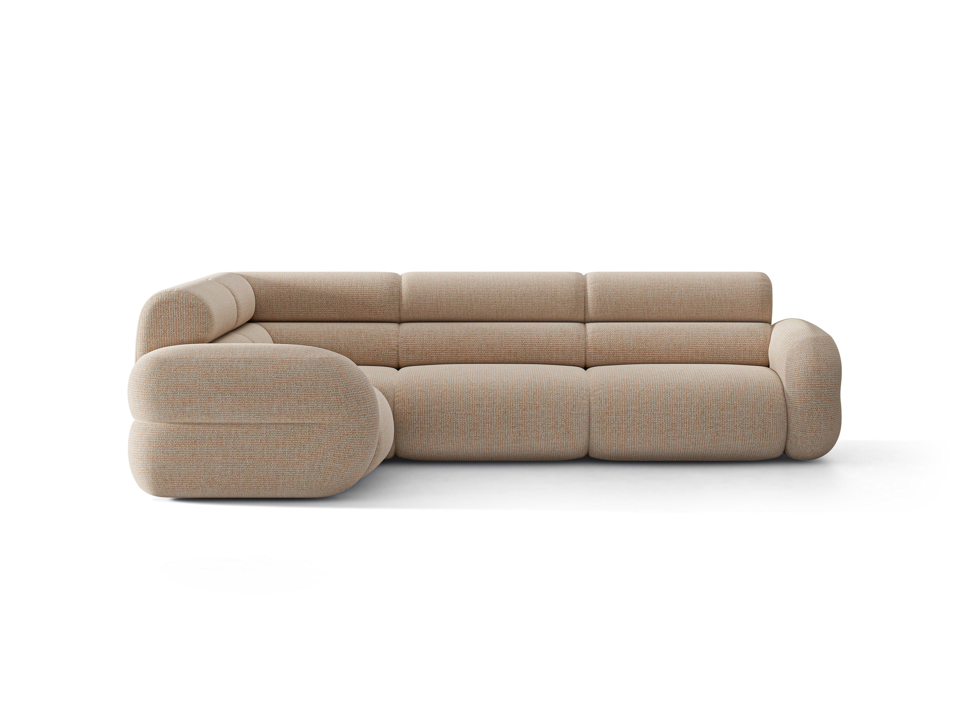 Left-facing L-shaped NEO corner sofa in sand mélange