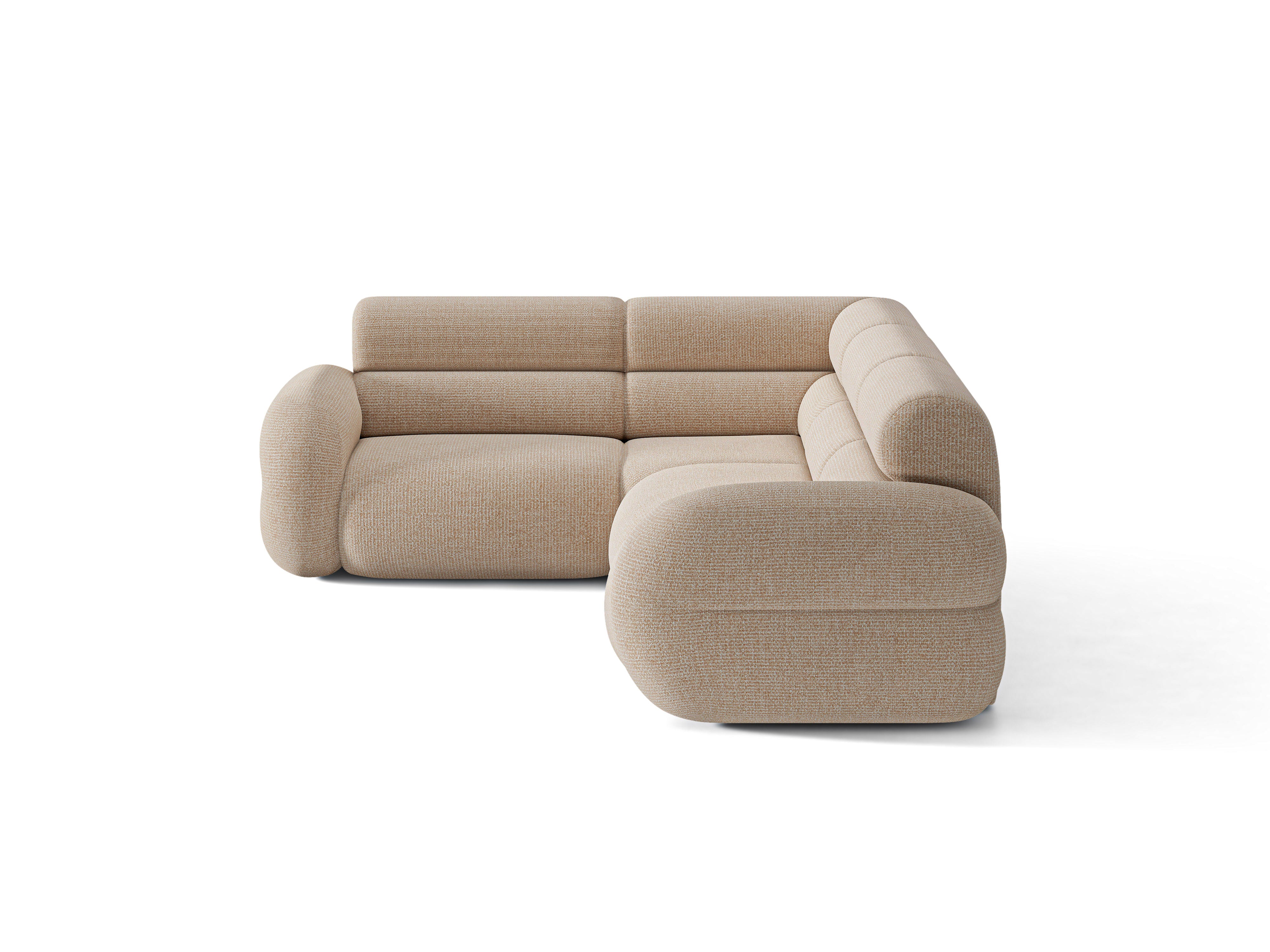 Left-facing L-shaped NEO corner sofa in sand mélange
