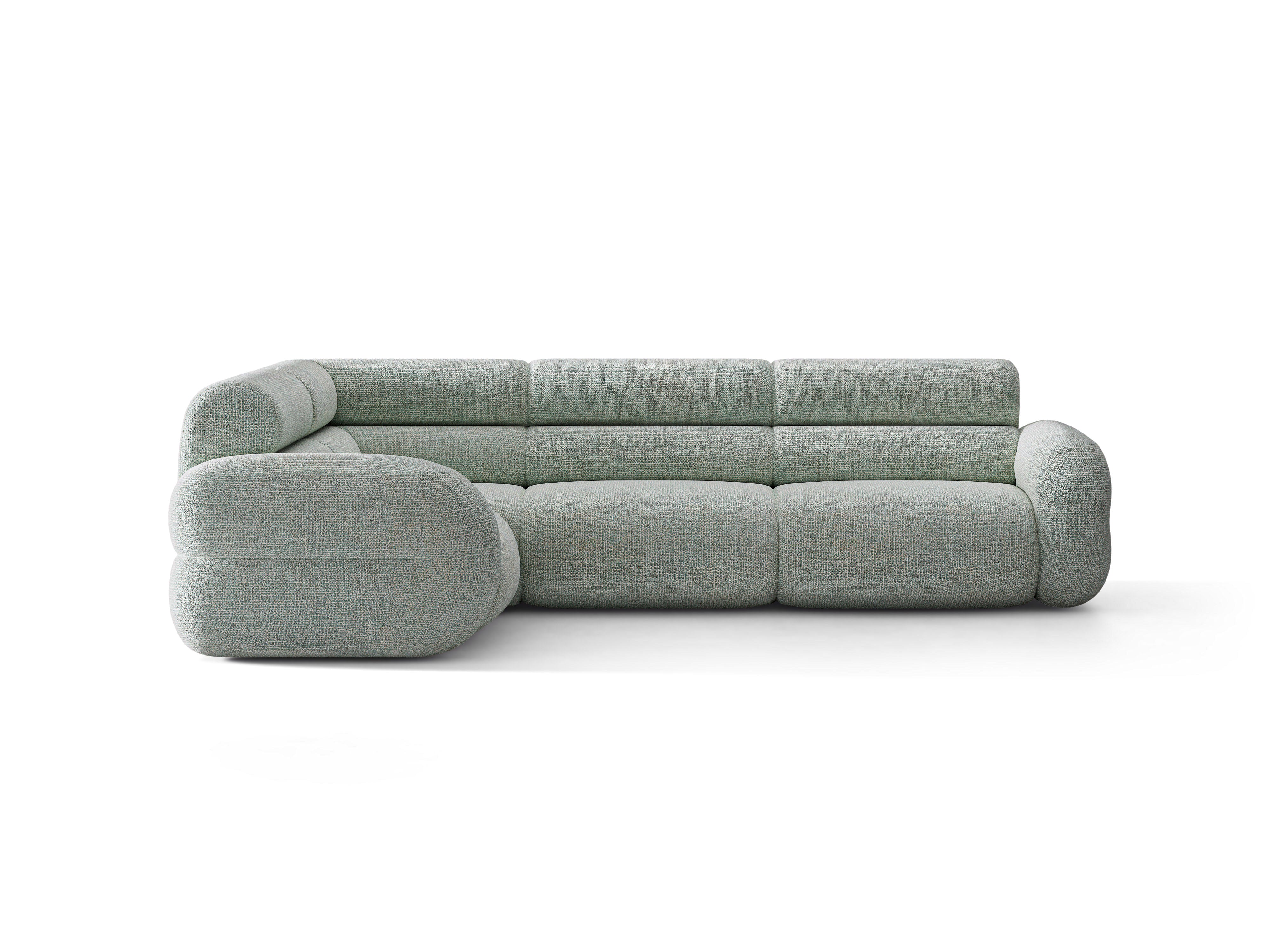 Left-facing L-shaped NEO corner sofa in blue mélange