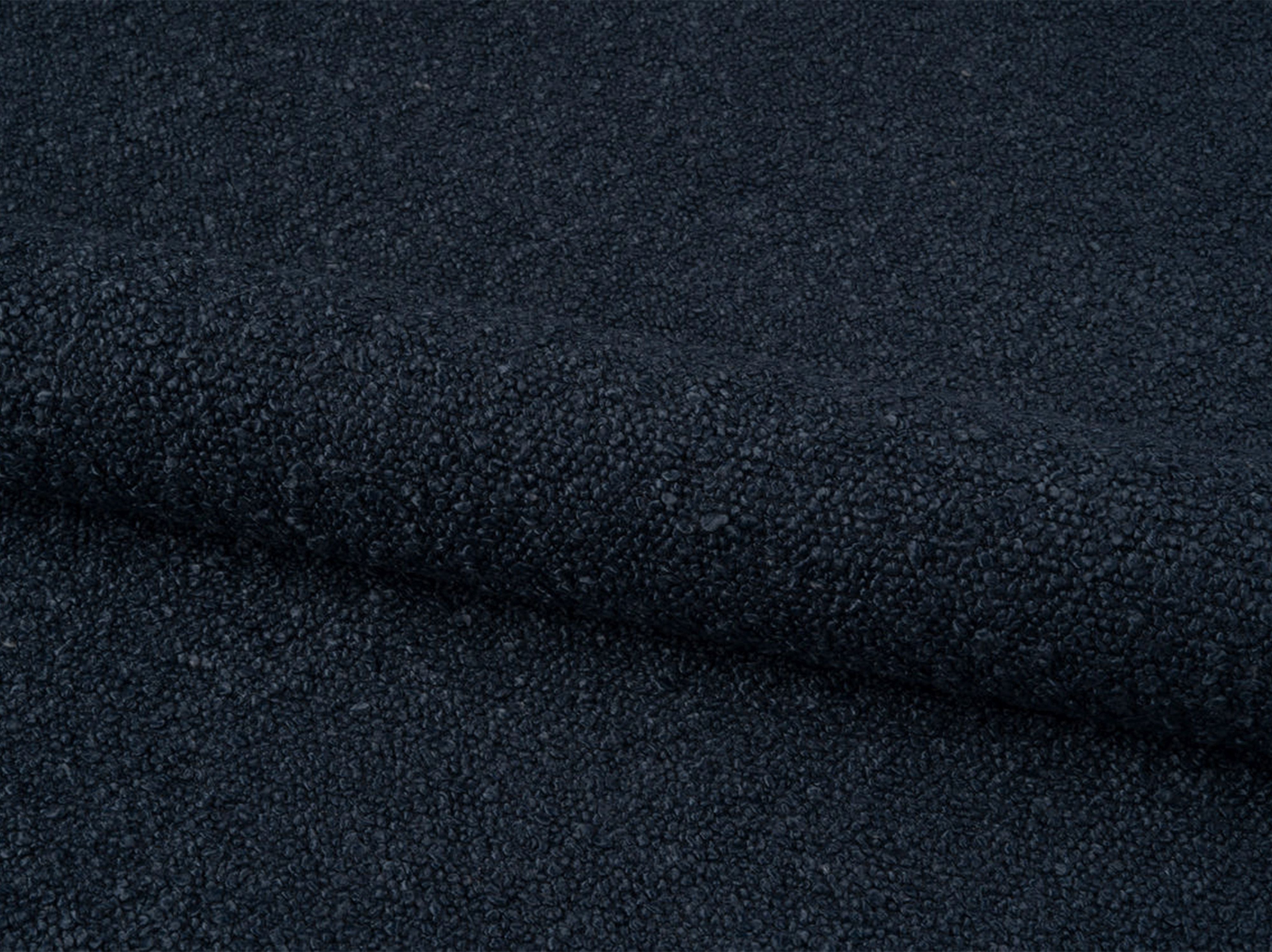 Right-facing 3-seater sofa JODIE in navy blue boucle