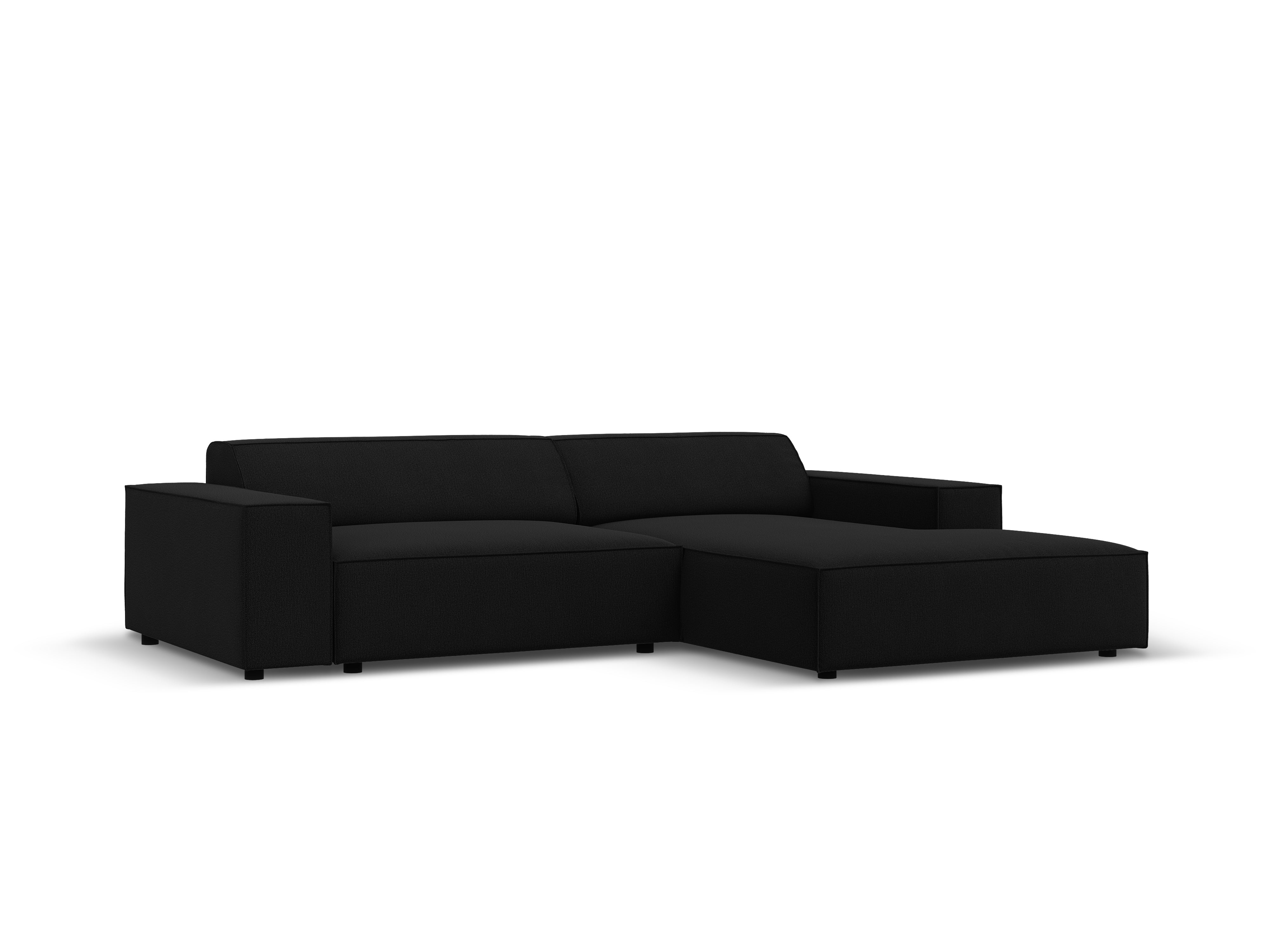 Right-facing 3-seater sofa JODIE in black