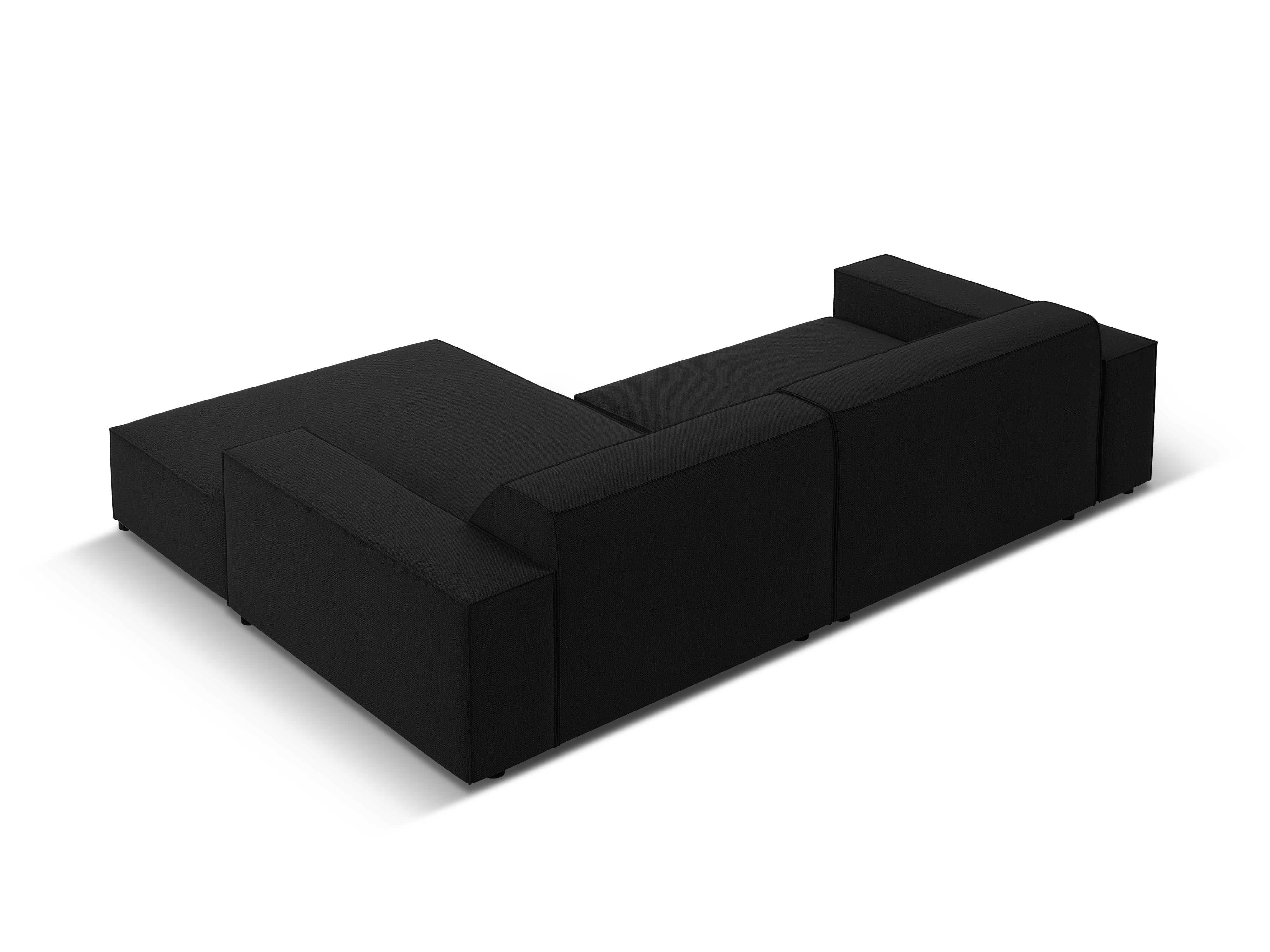 Right-facing 3-seater sofa JODIE in black
