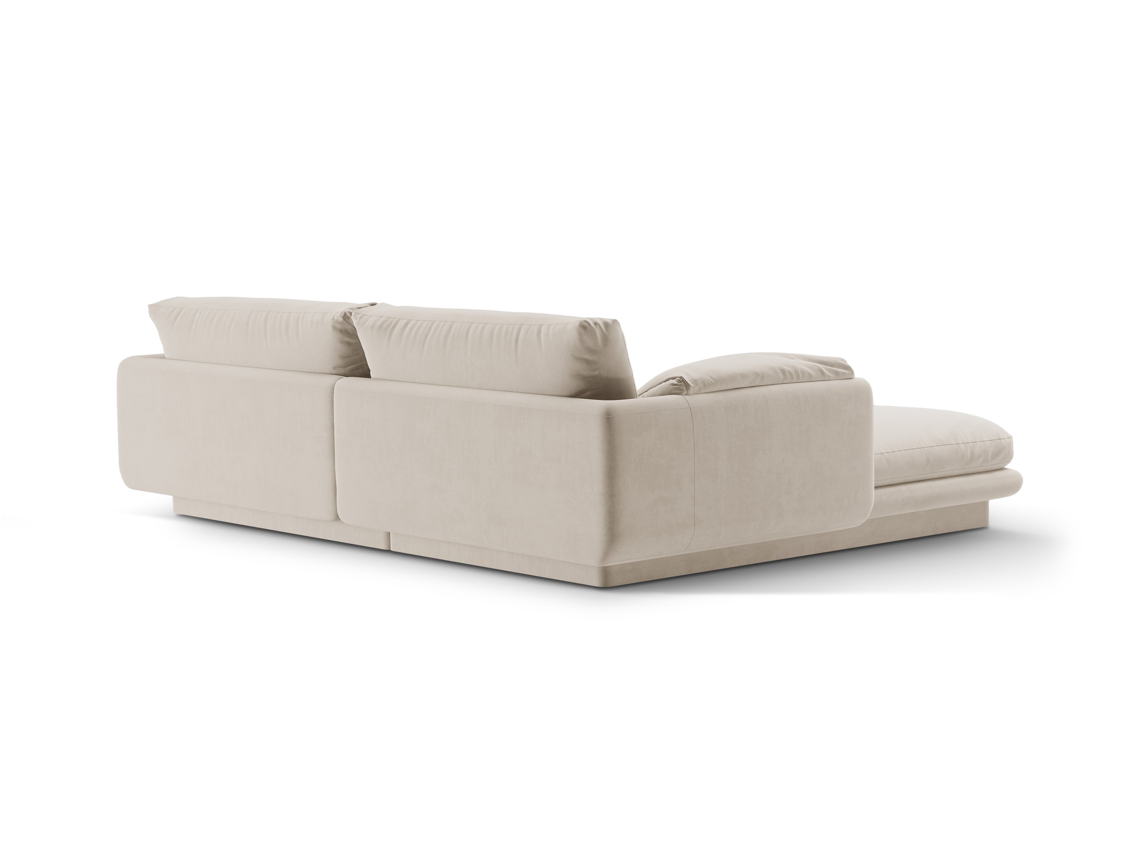 Torino ecru velvet velvet 3-person right-sided