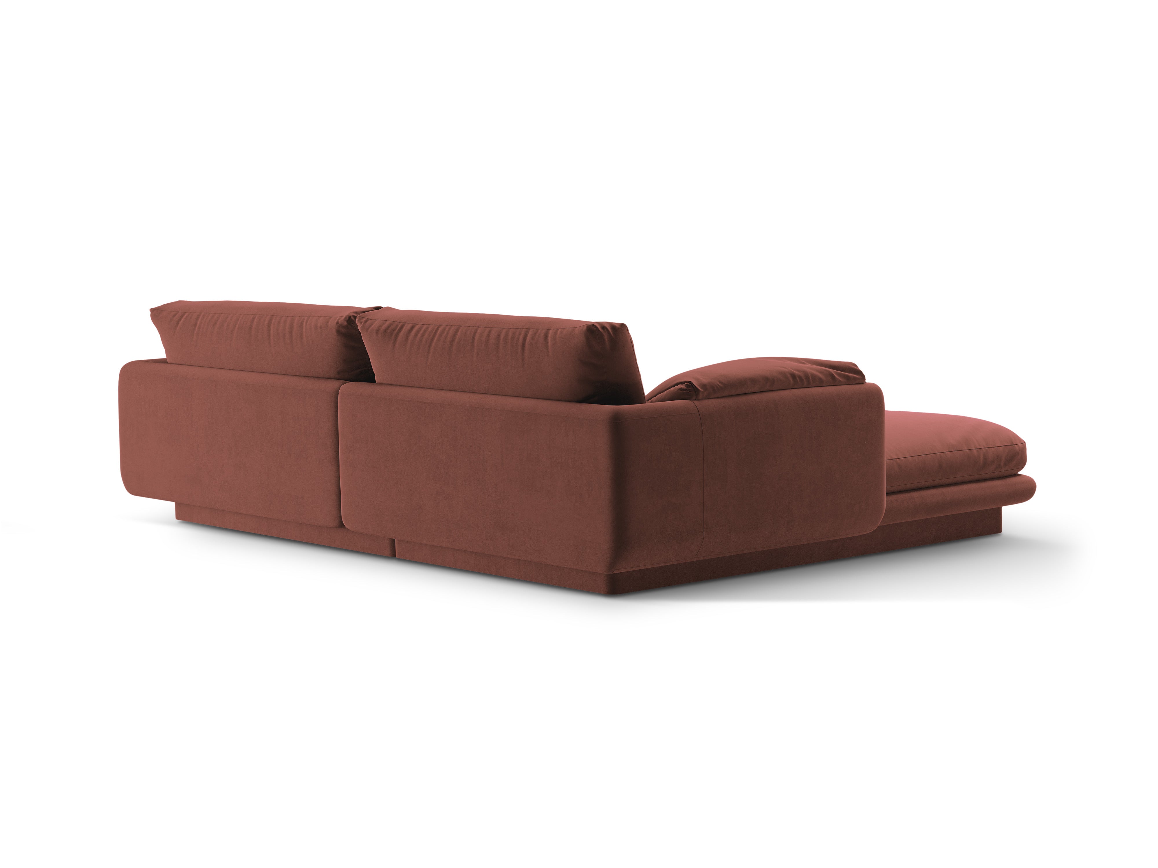 Torino Cuoio, 3-person velvet, right-person right-sided corner