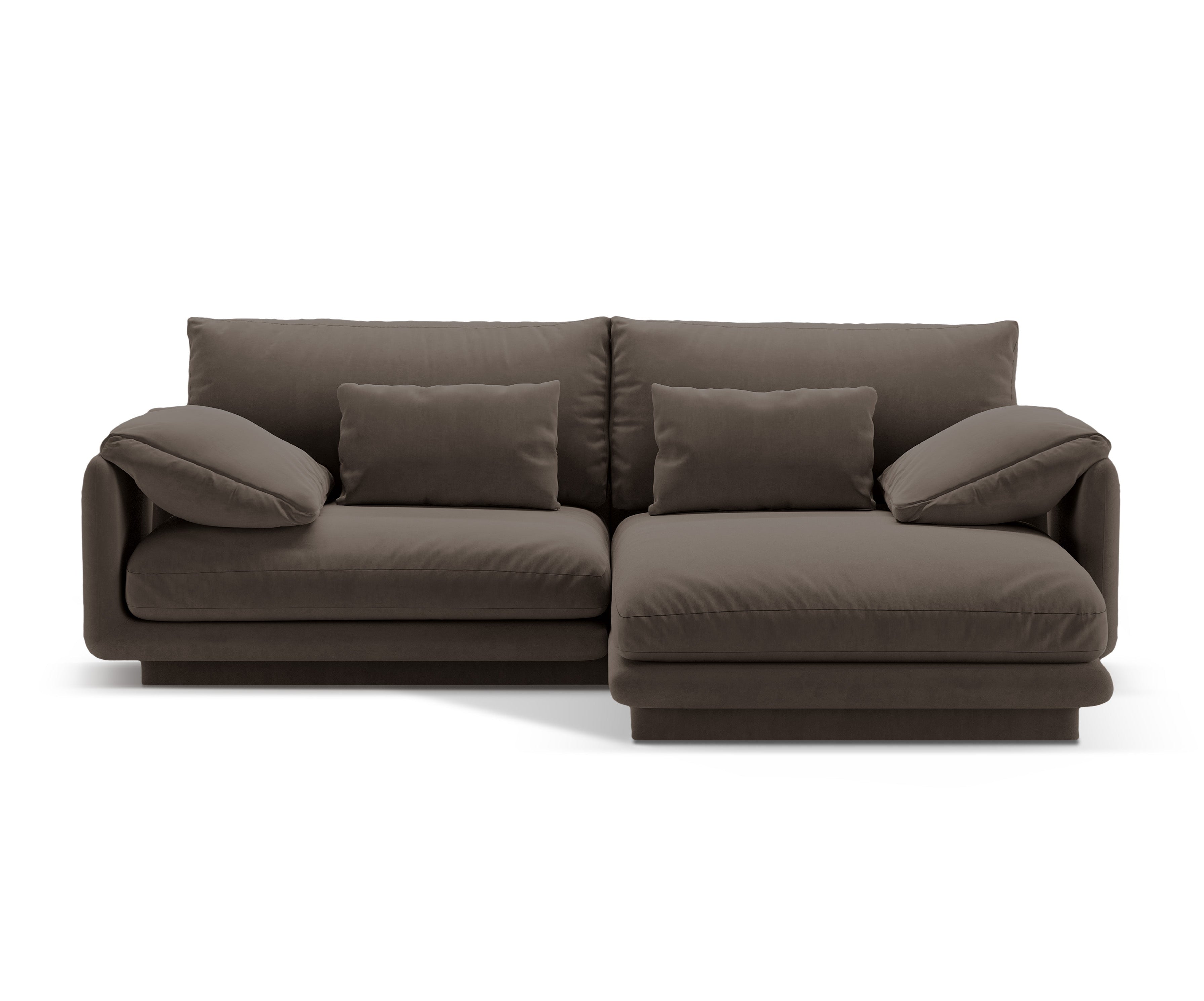 Velvet Corner 3-Personen rechtsseitig Torino Heban Bronze