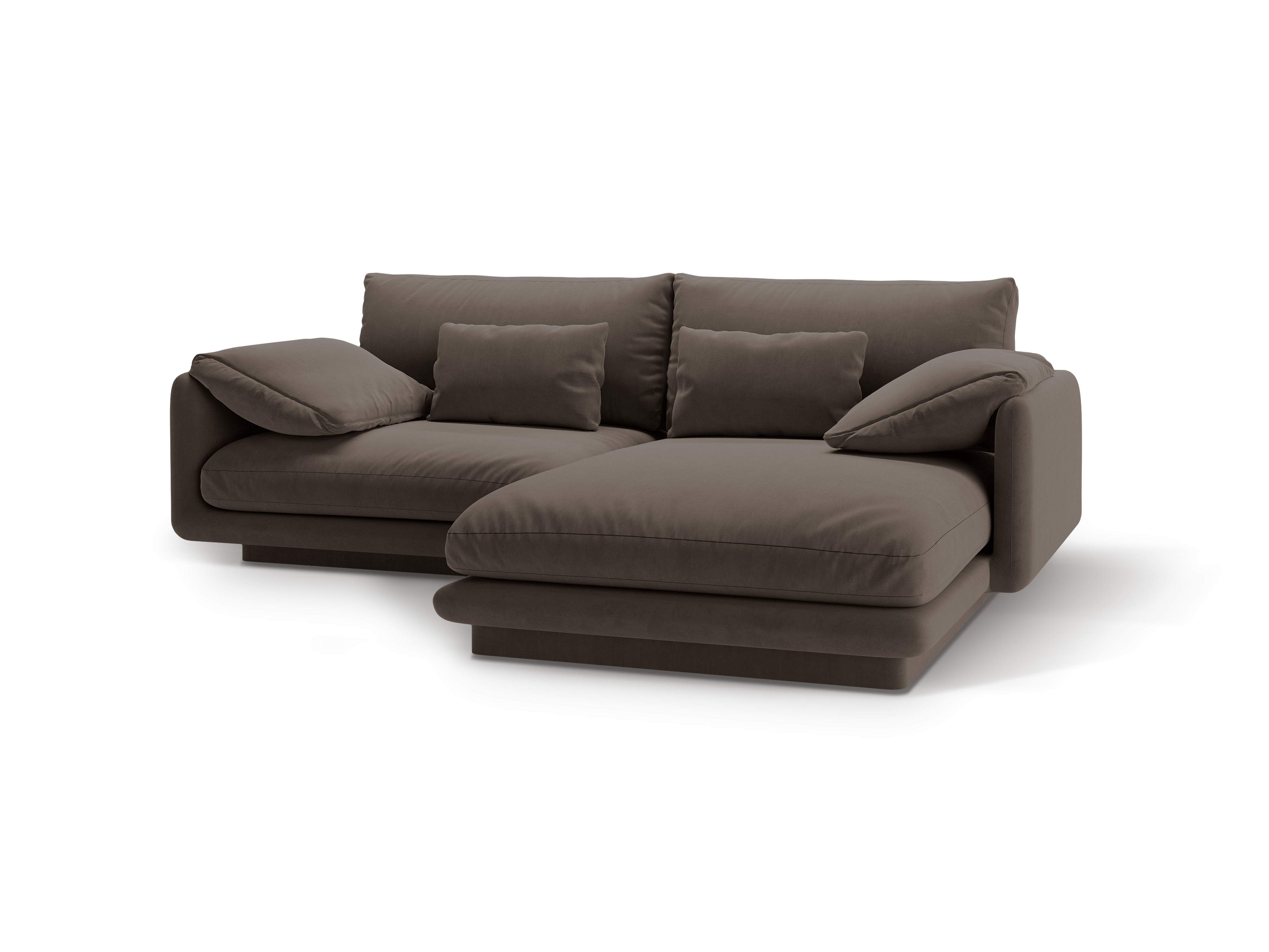 Velvet Corner 3-Personen rechtsseitig Torino Heban Bronze
