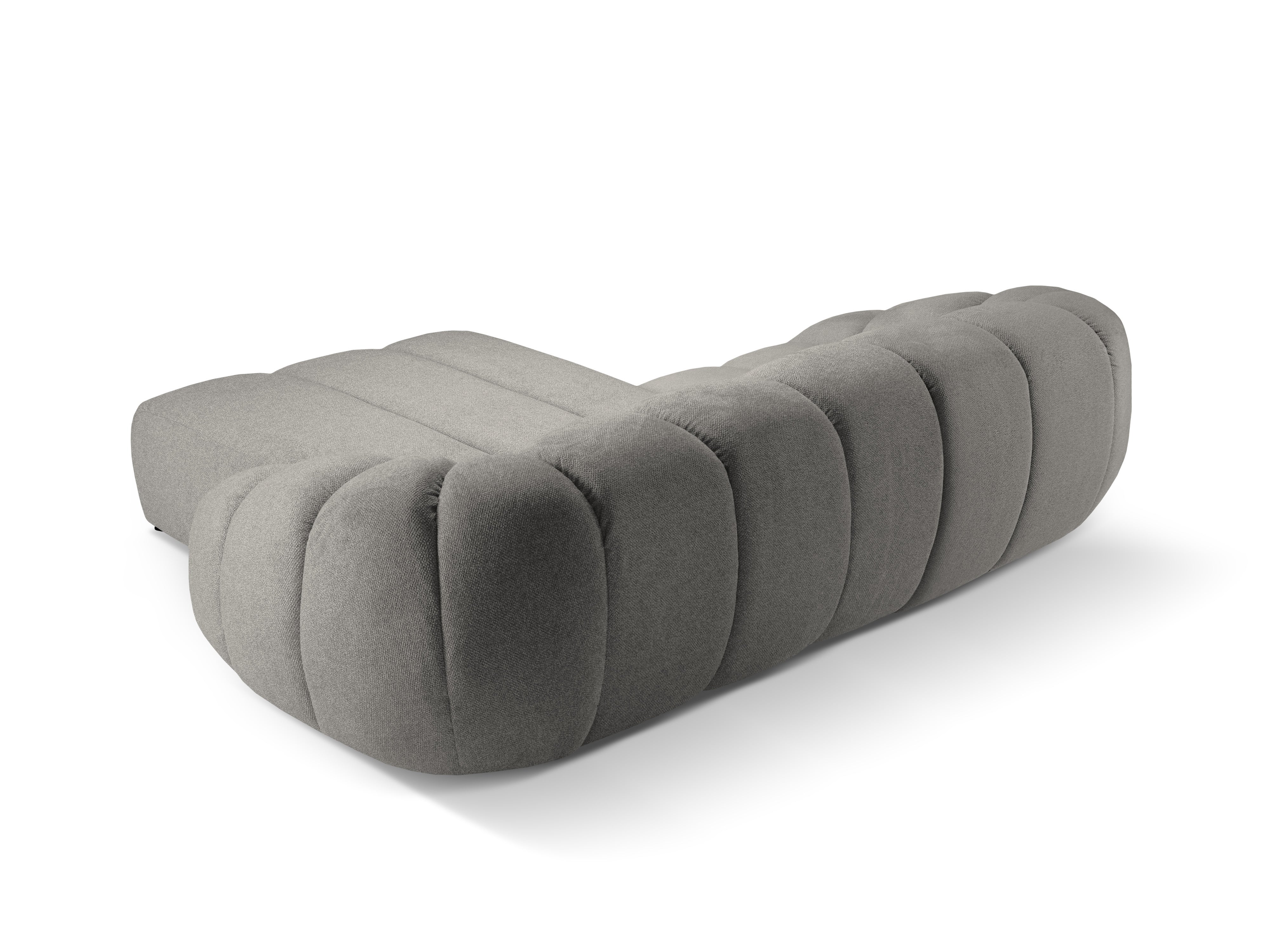 Dreisitzer-Ecksofa rechts DIANA hellgrau Chenille