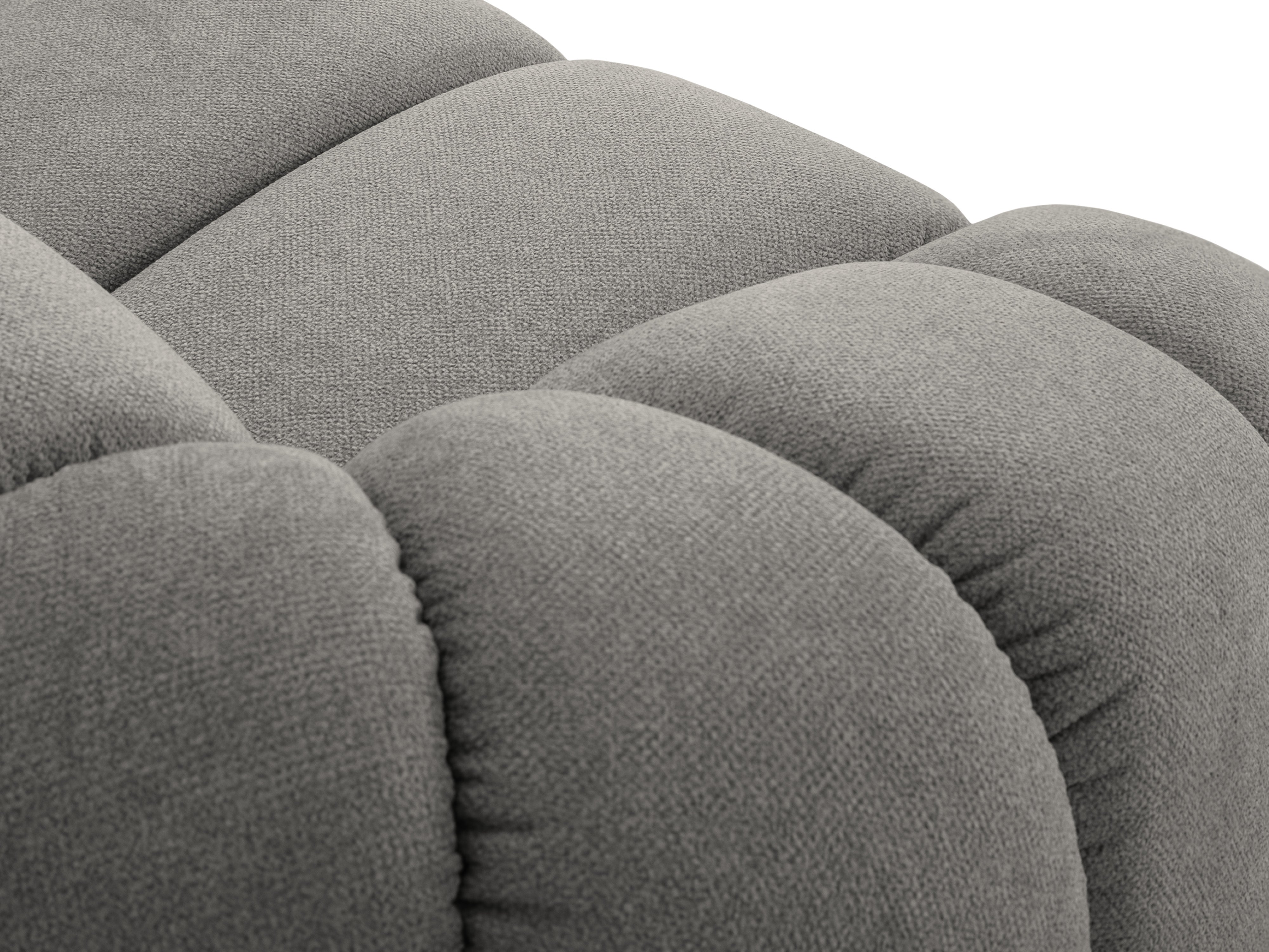 Dreisitzer-Ecksofa rechts DIANA hellgrau Chenille