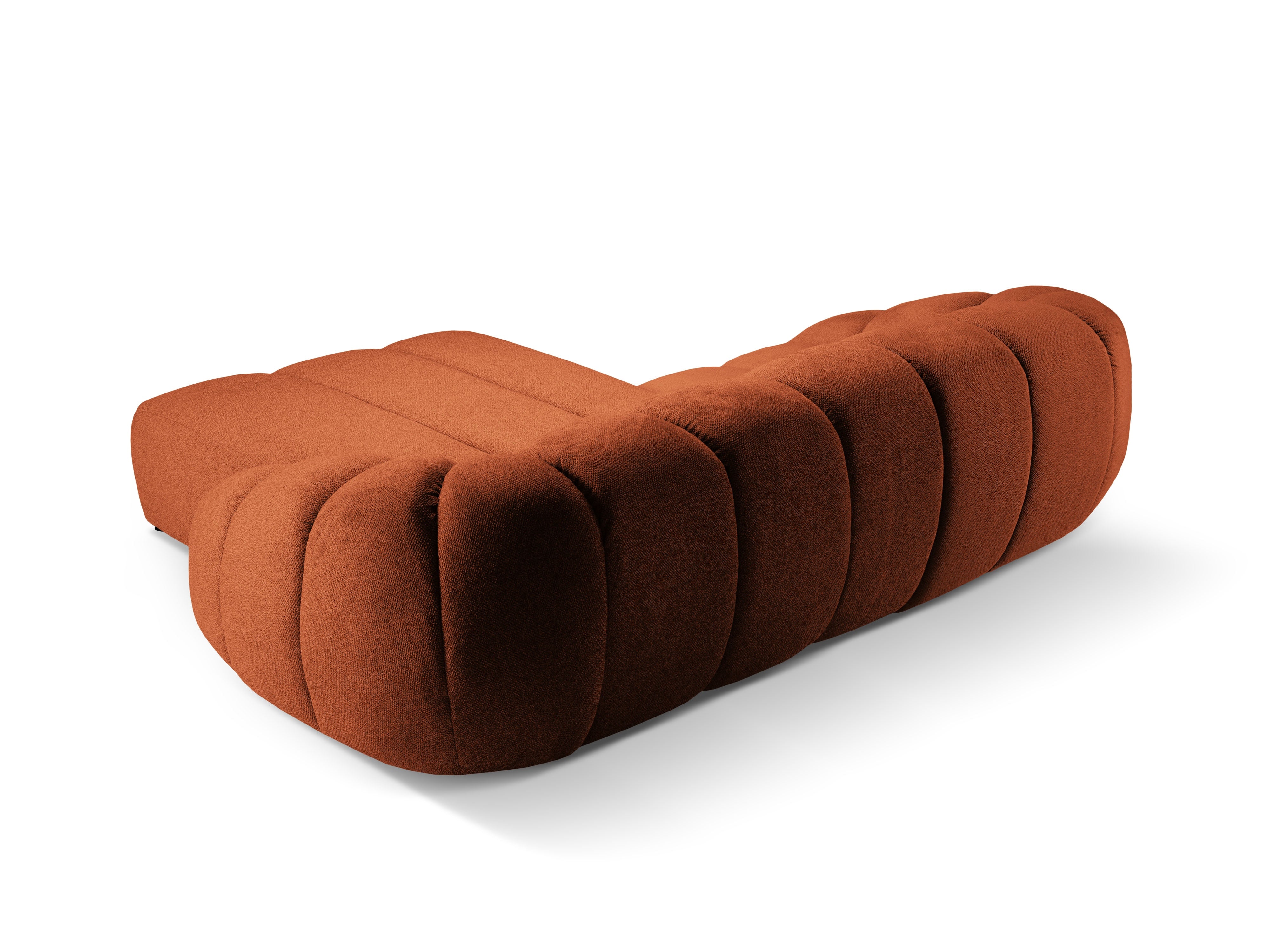 3-seater right-facing corner sofa DIANA terracotta chenille
