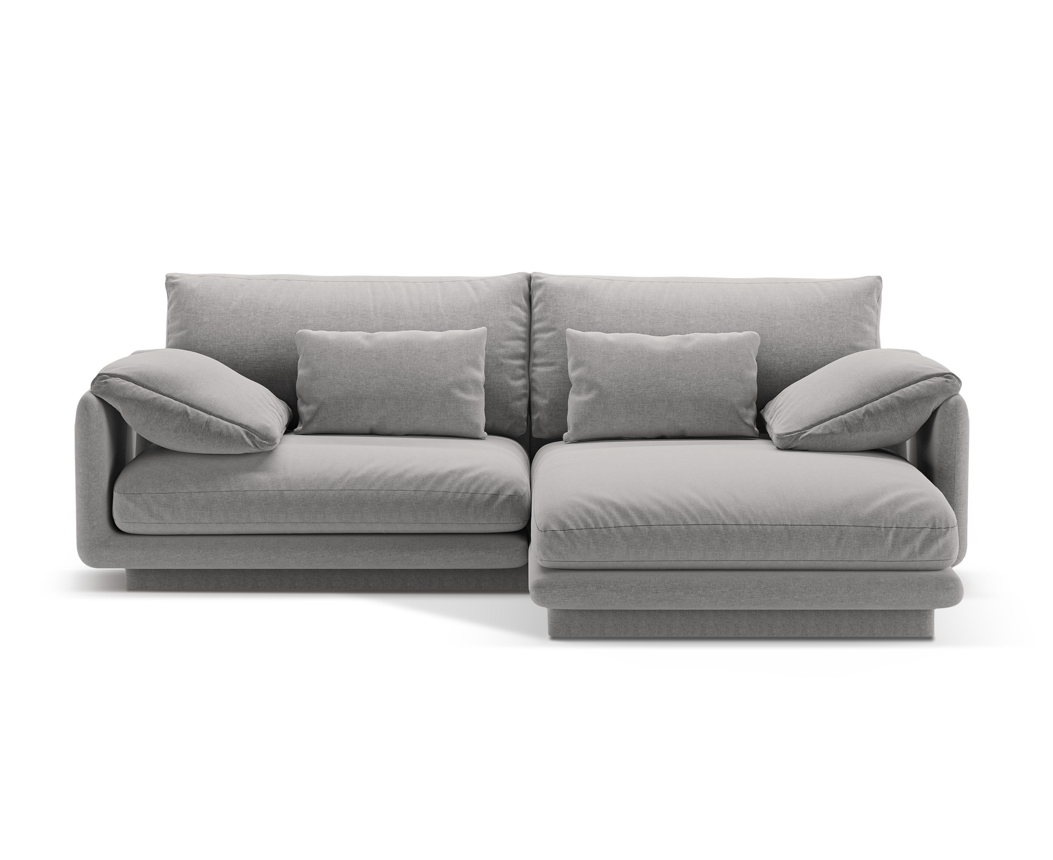 Right-sided corner 3-person Torino light gray