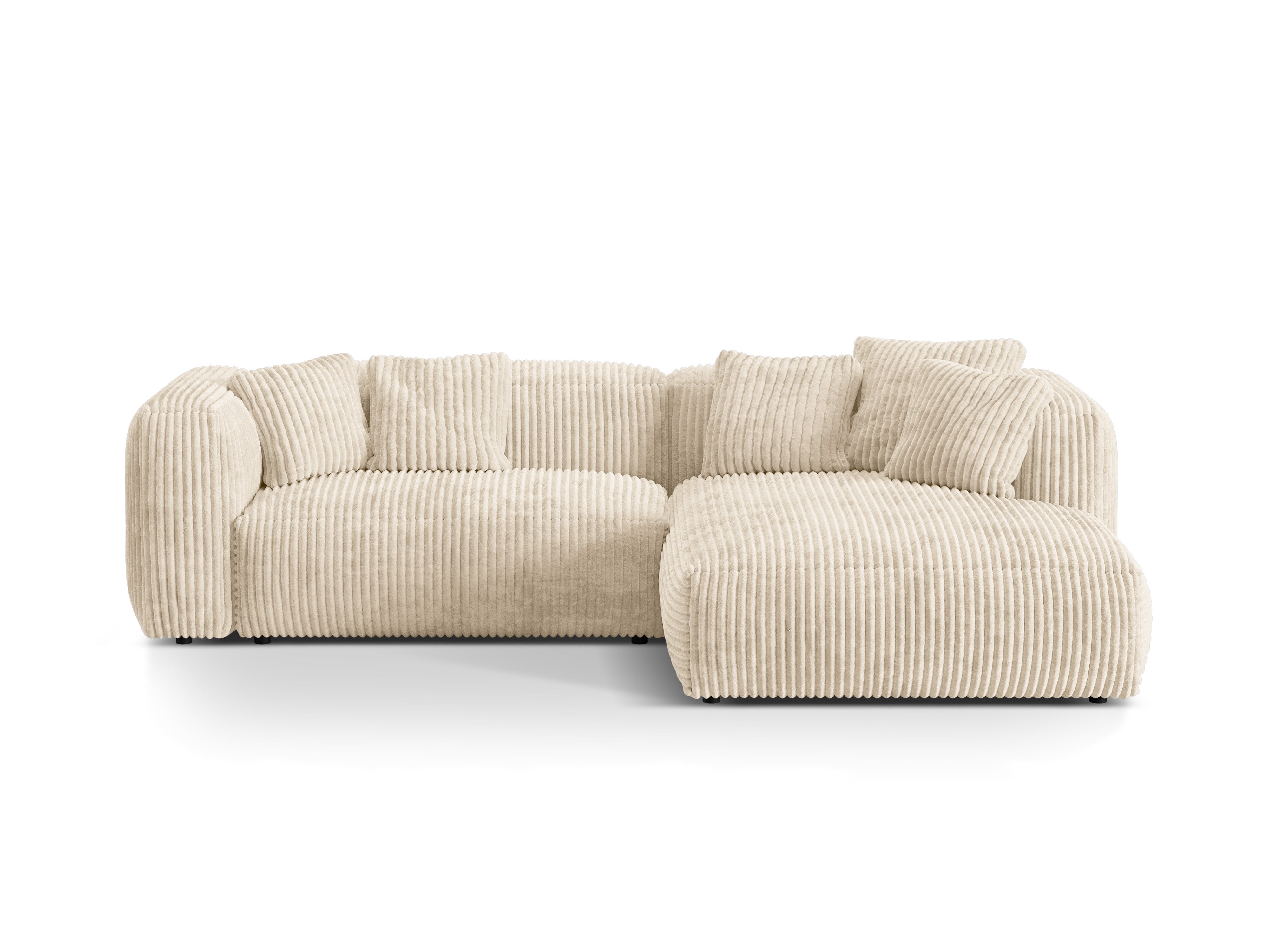Rechtsseitige Ecke von 2-Personen Martin Light Beige Corduroy