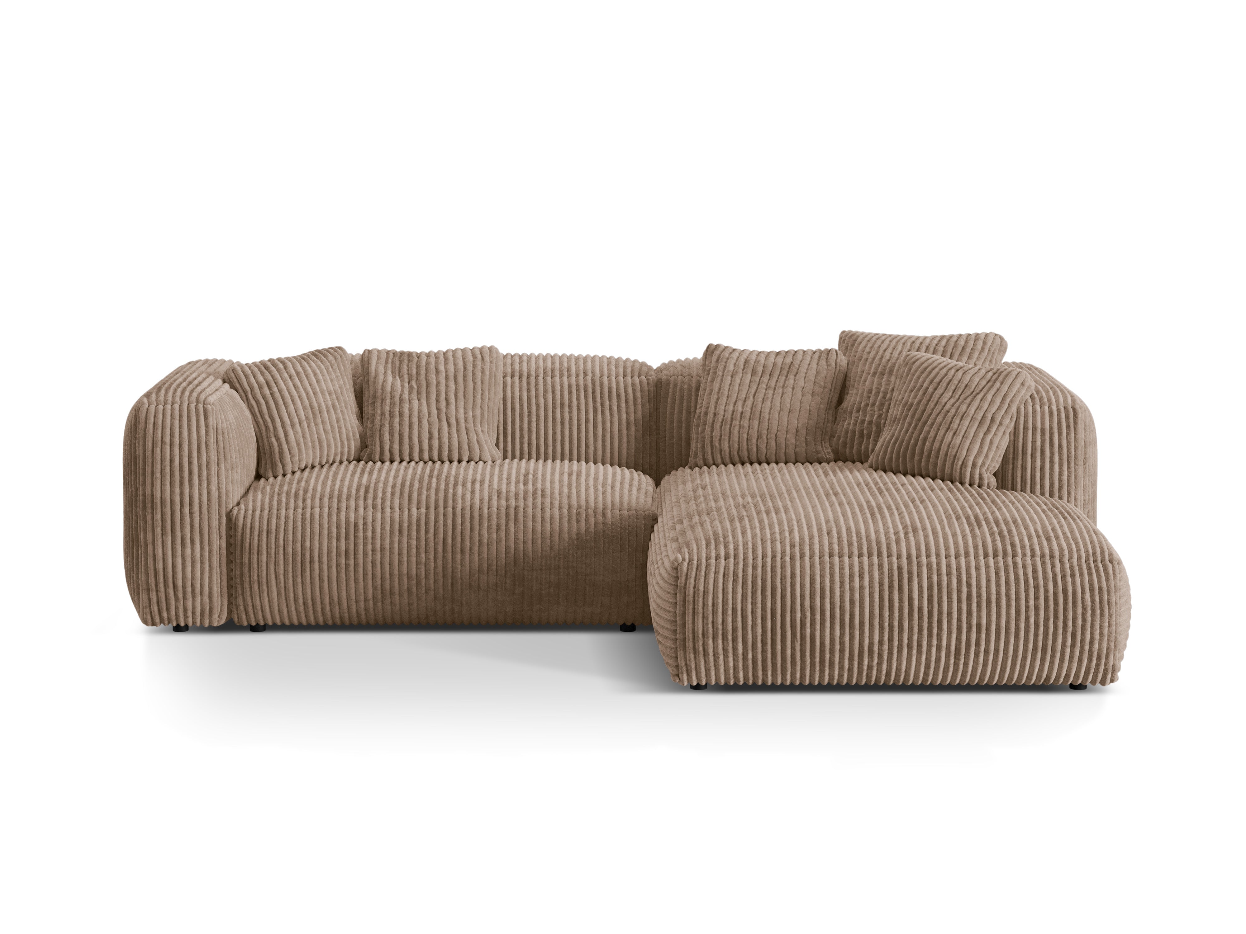 Rechtsseitige Ecke von 2-Personen Martina Dark-Tone Cord