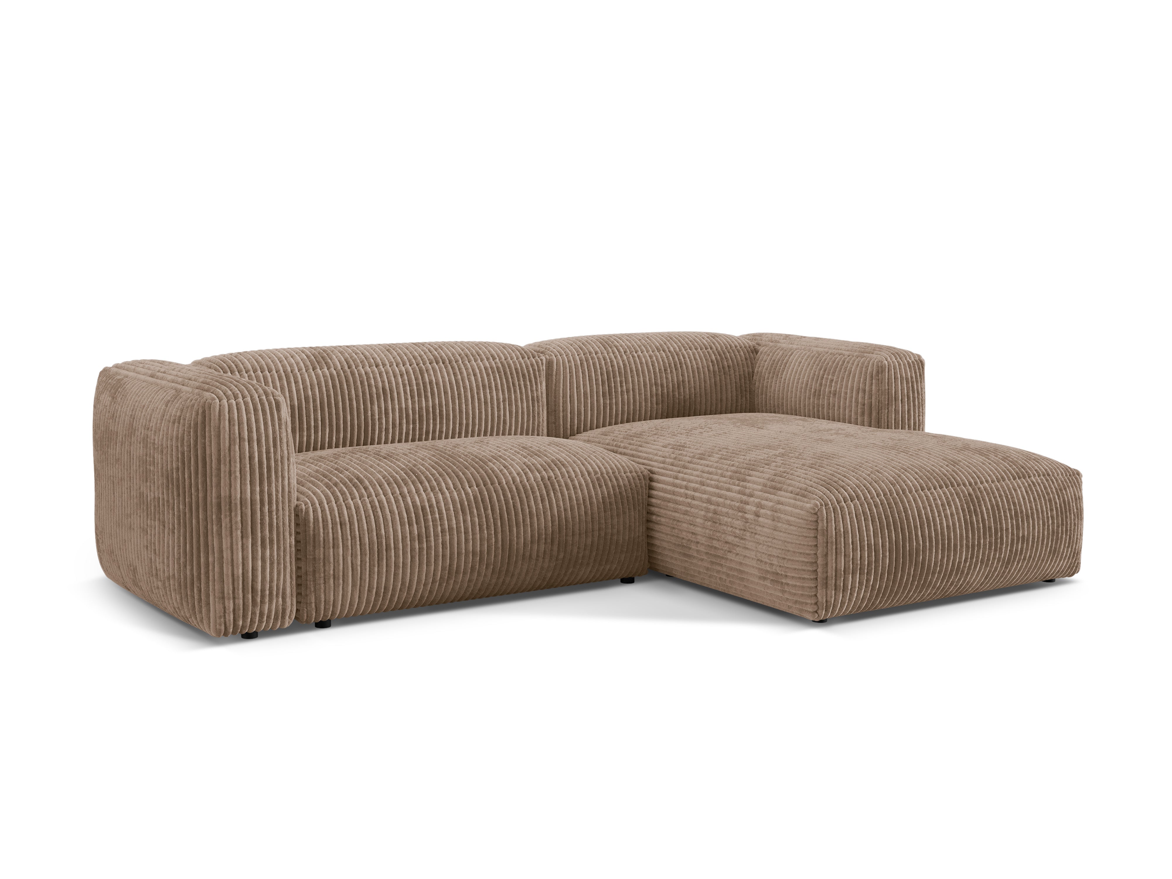 Rechtsseitige Ecke von 2-Personen Martina Dark-Tone Cord