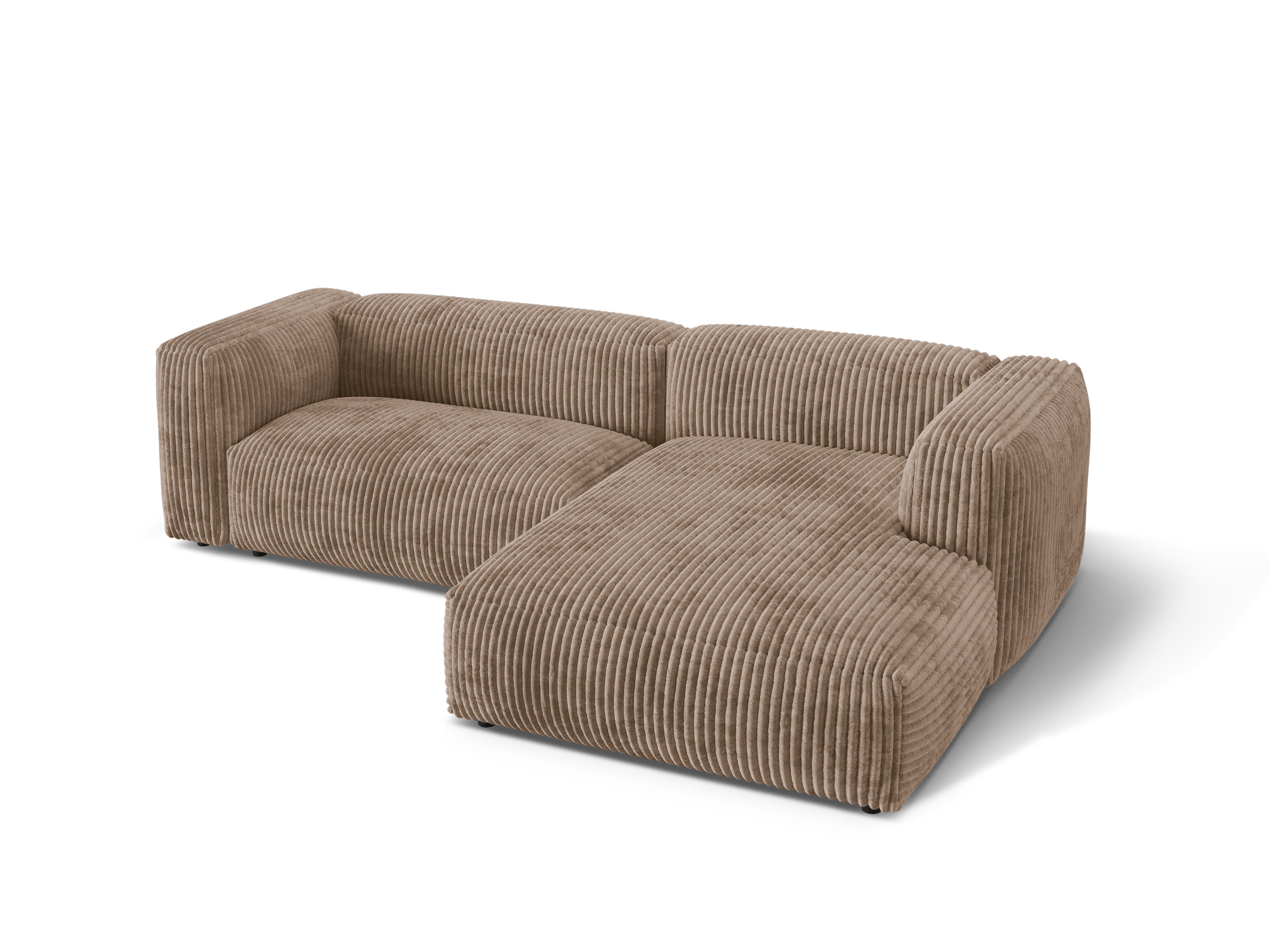 Rechtsseitige Ecke von 2-Personen Martina Dark-Tone Cord