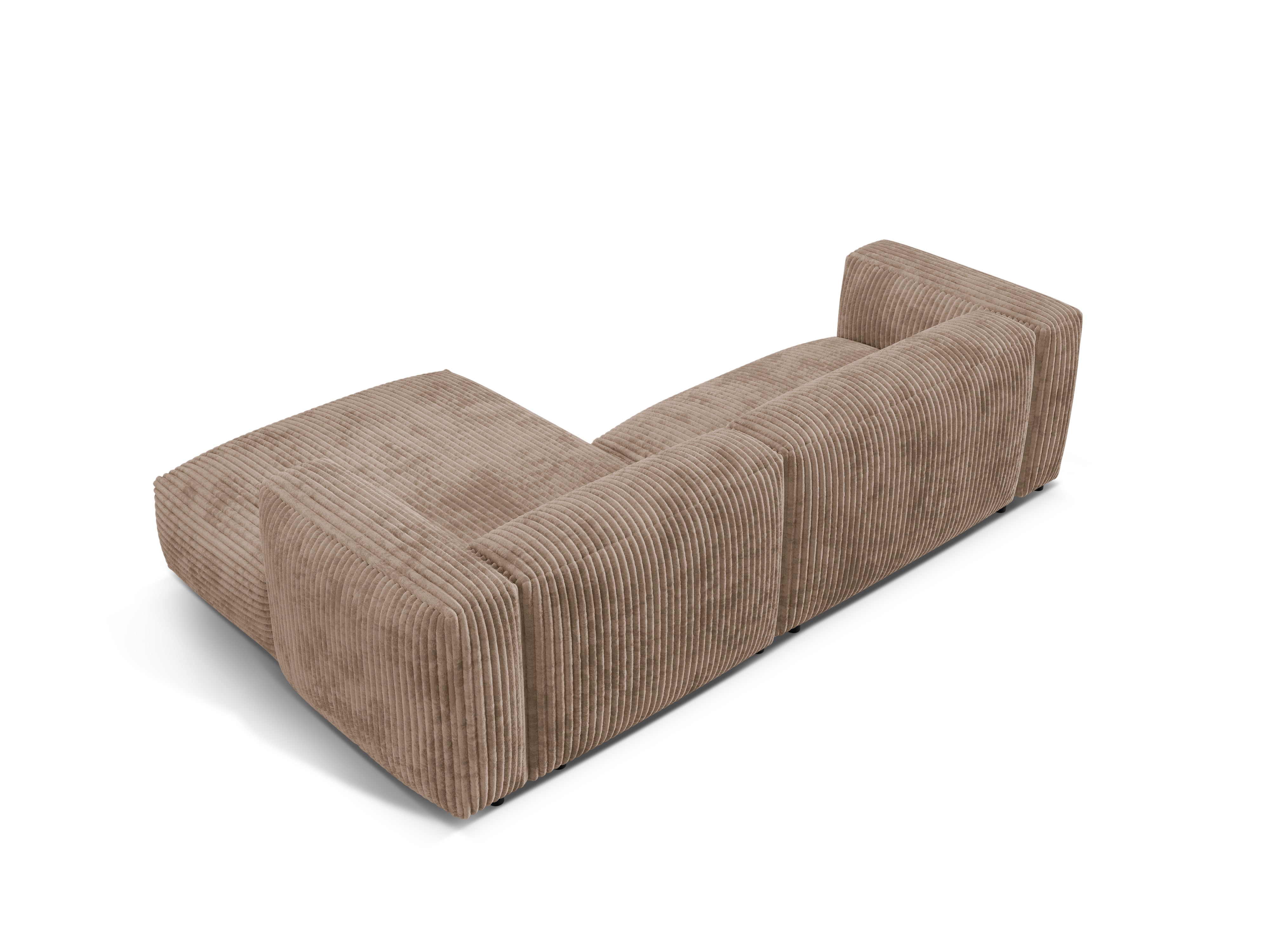 Rechtsseitige Ecke von 2-Personen Martina Dark-Tone Cord