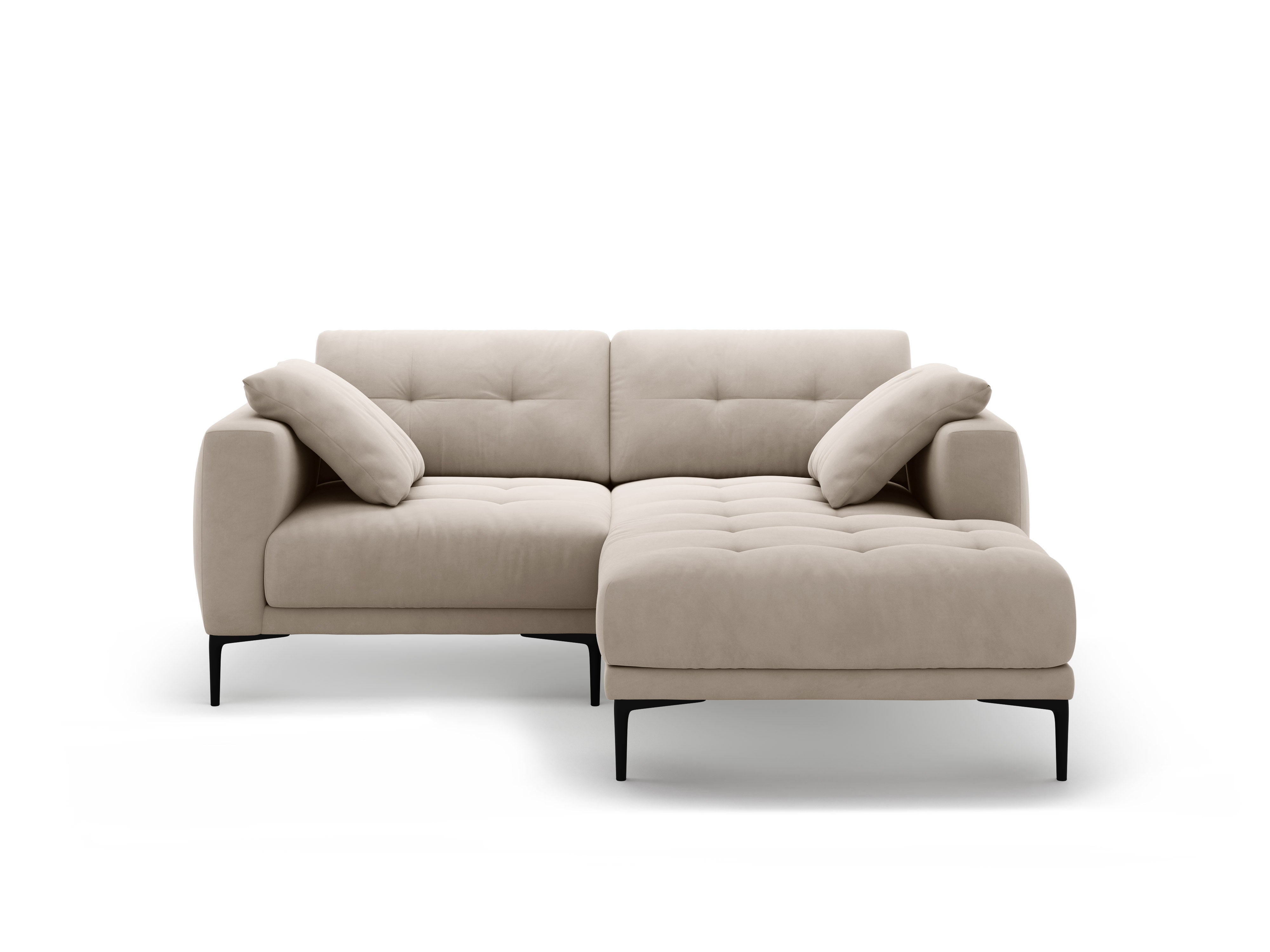 Sofa rechteckig samtig BEMY beige