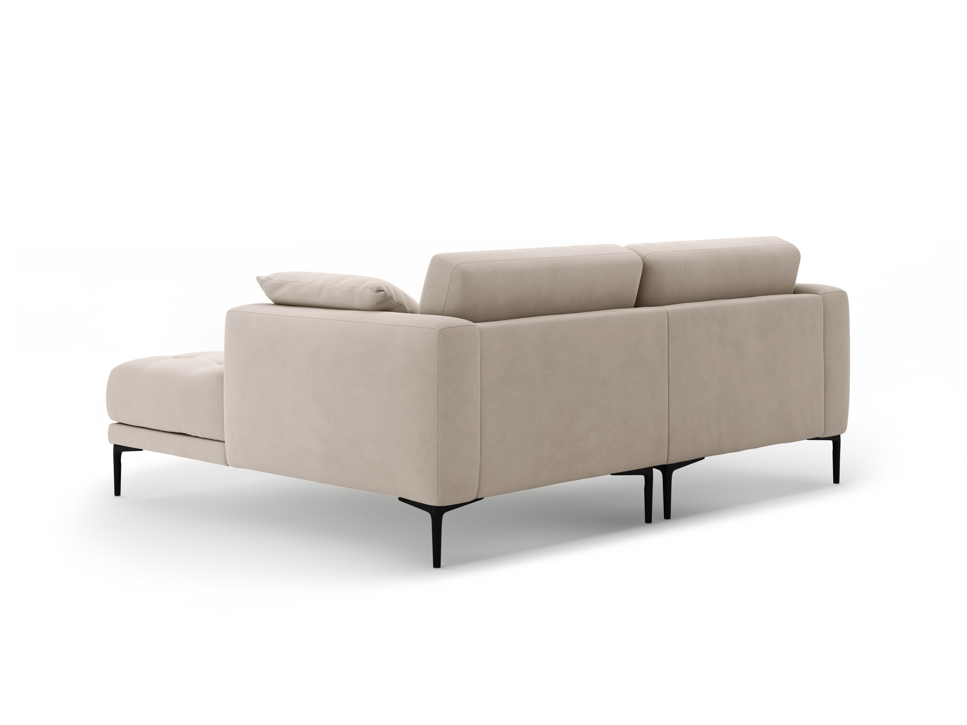Sofa rechteckig samtig BEMY beige