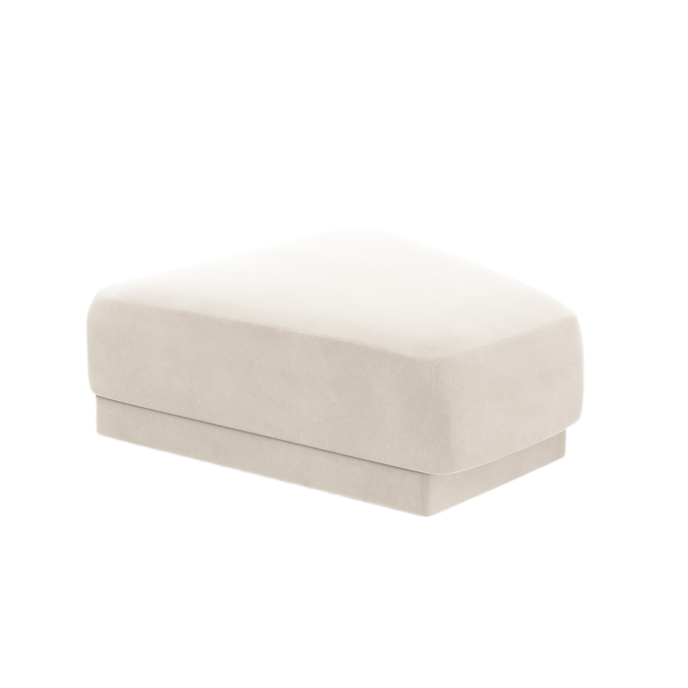 Samt Pouf MILEY hellbeige