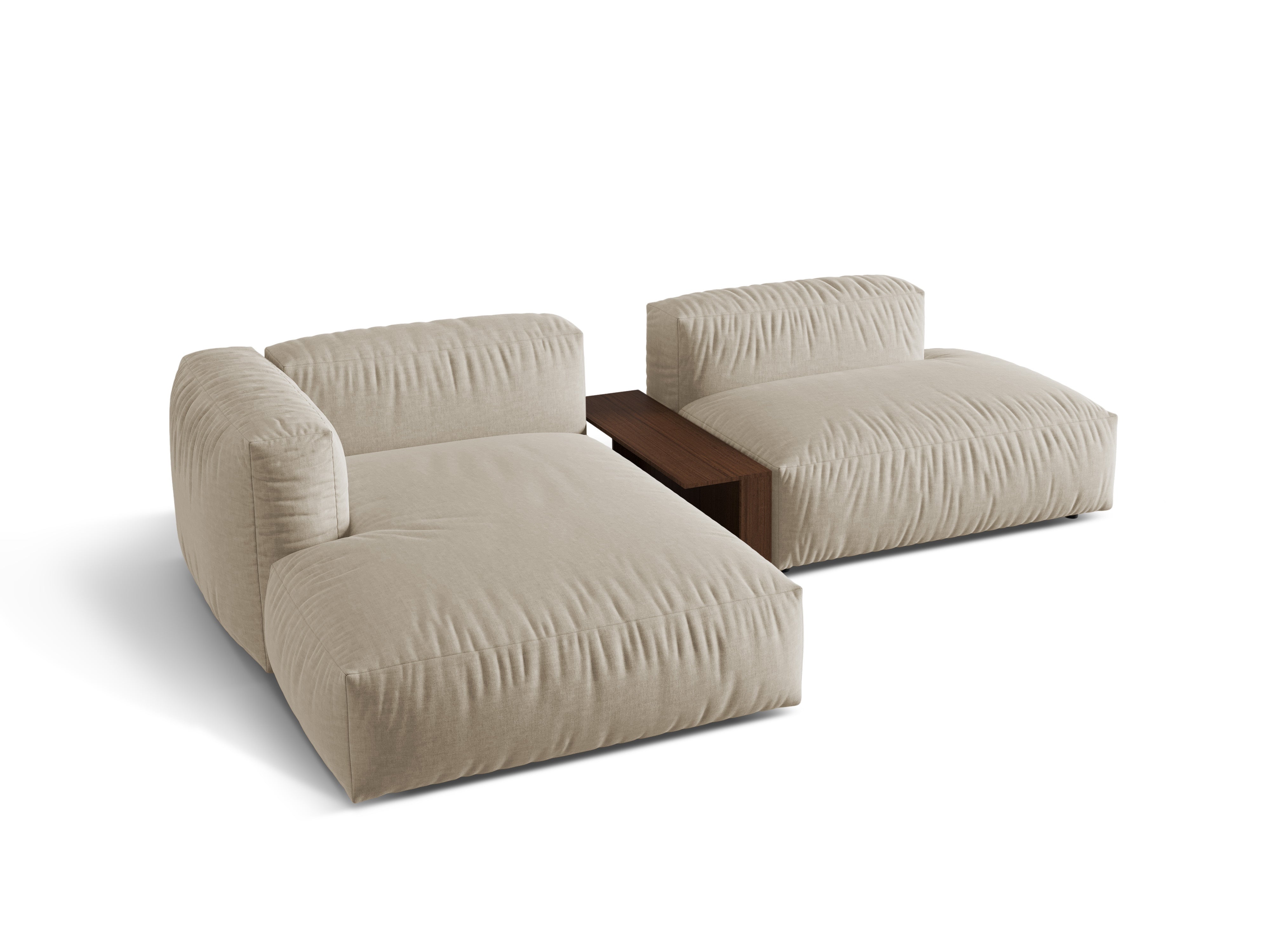 Left -sided corner with a light beige Martin table