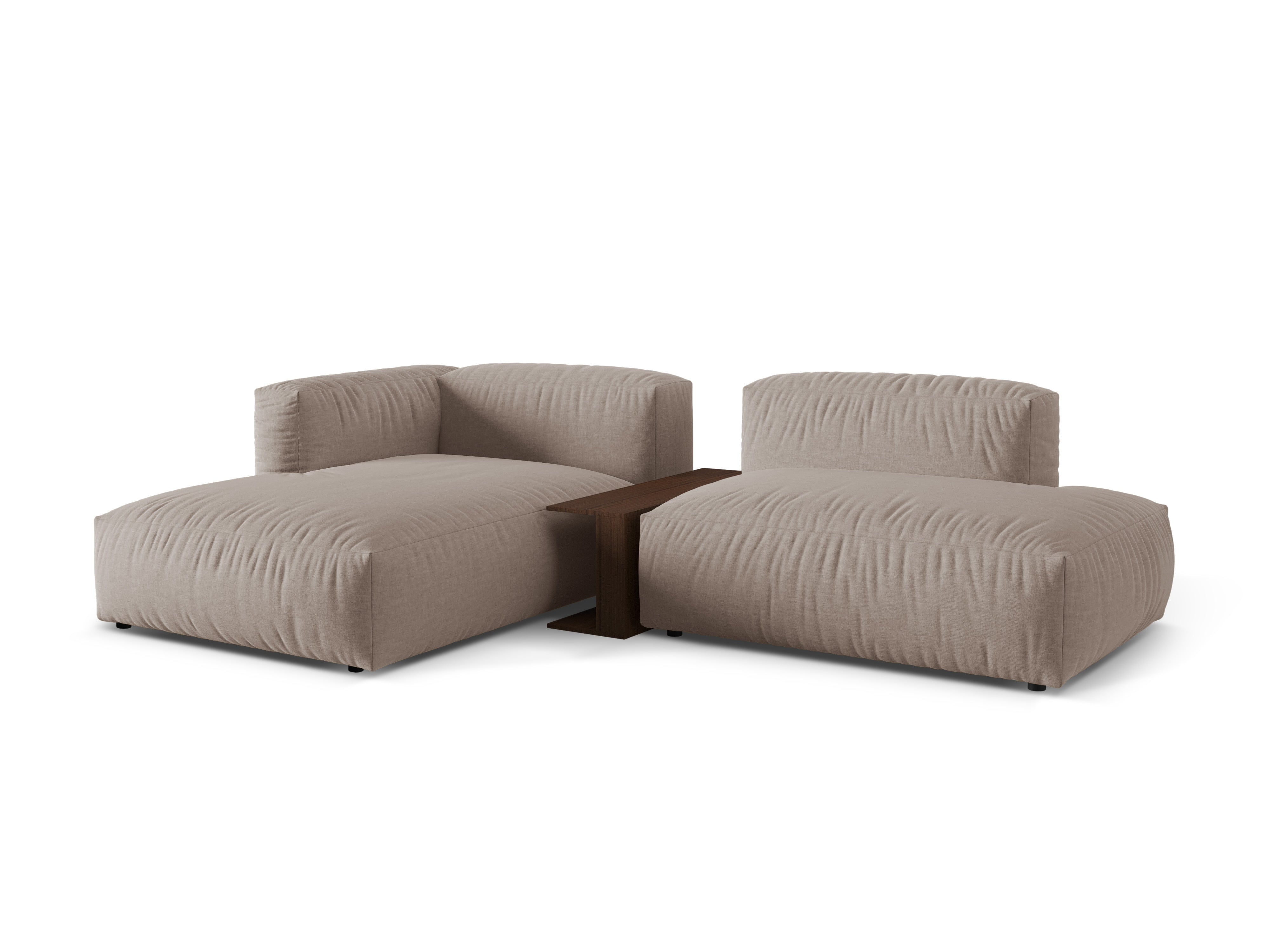 Linke Ecke mit einem dunklen beige Martin -Tisch