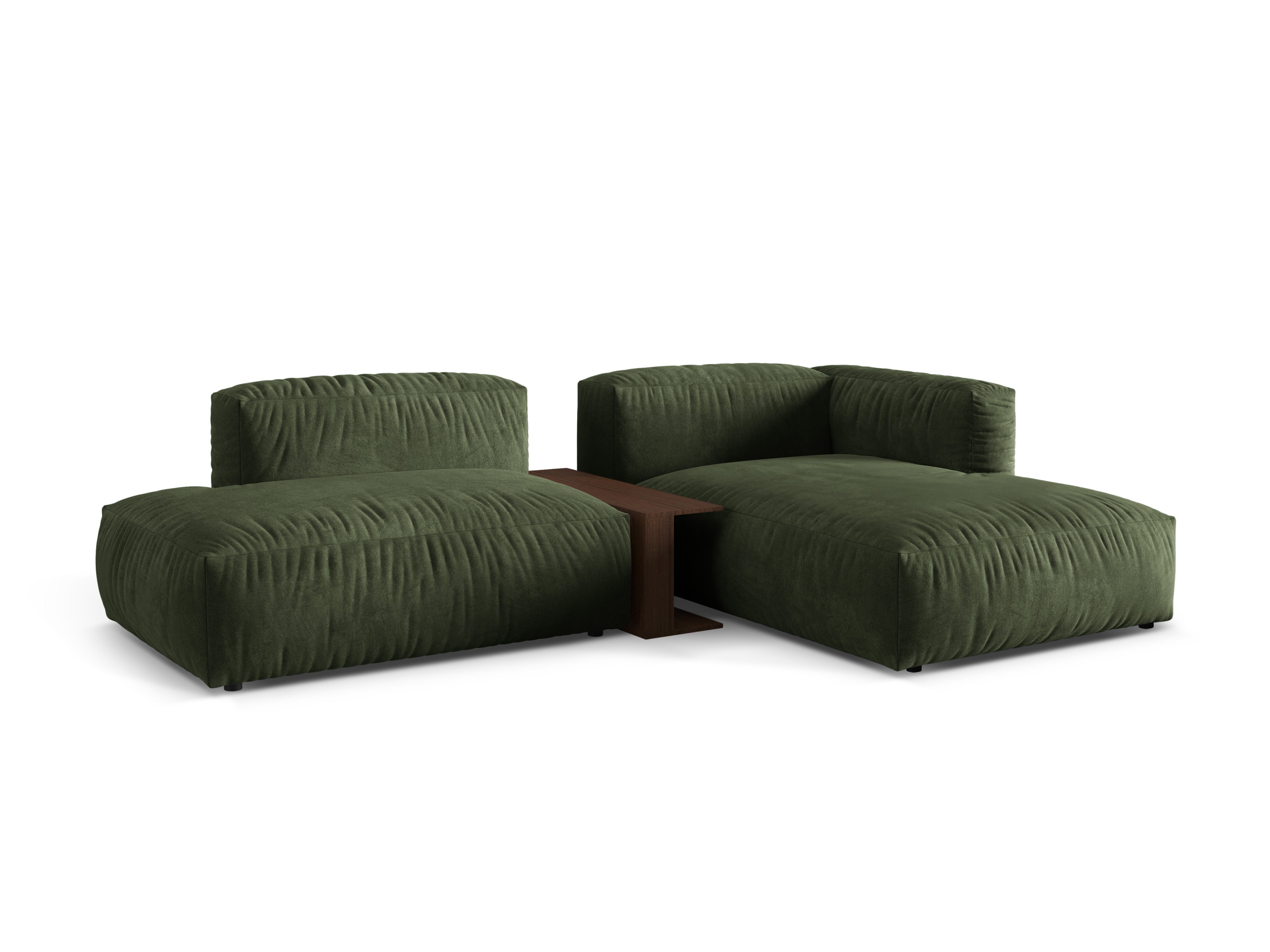 Right -sided velvet corner with Martin Zielony table