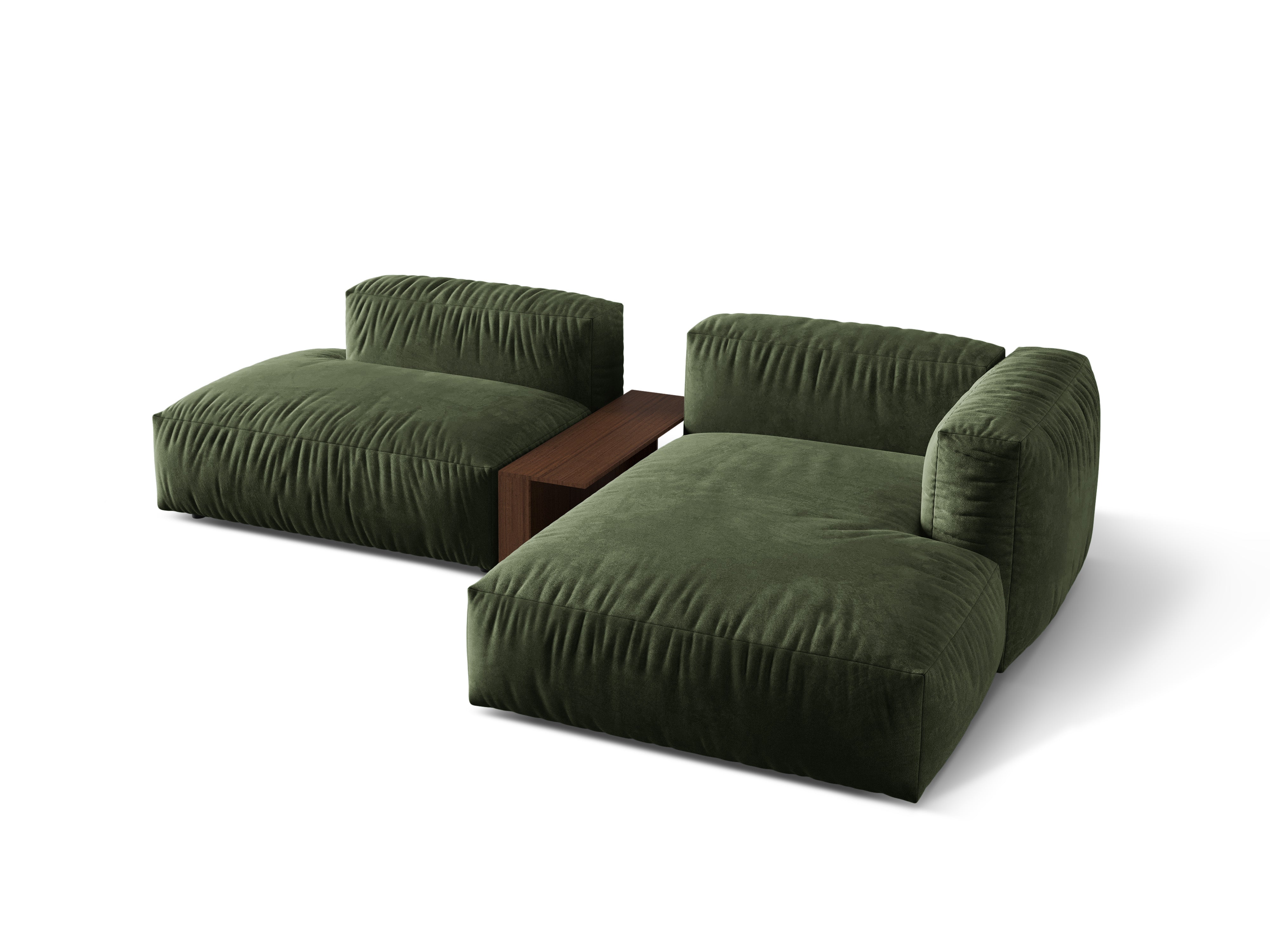 Right -sided velvet corner with Martin Zielony table