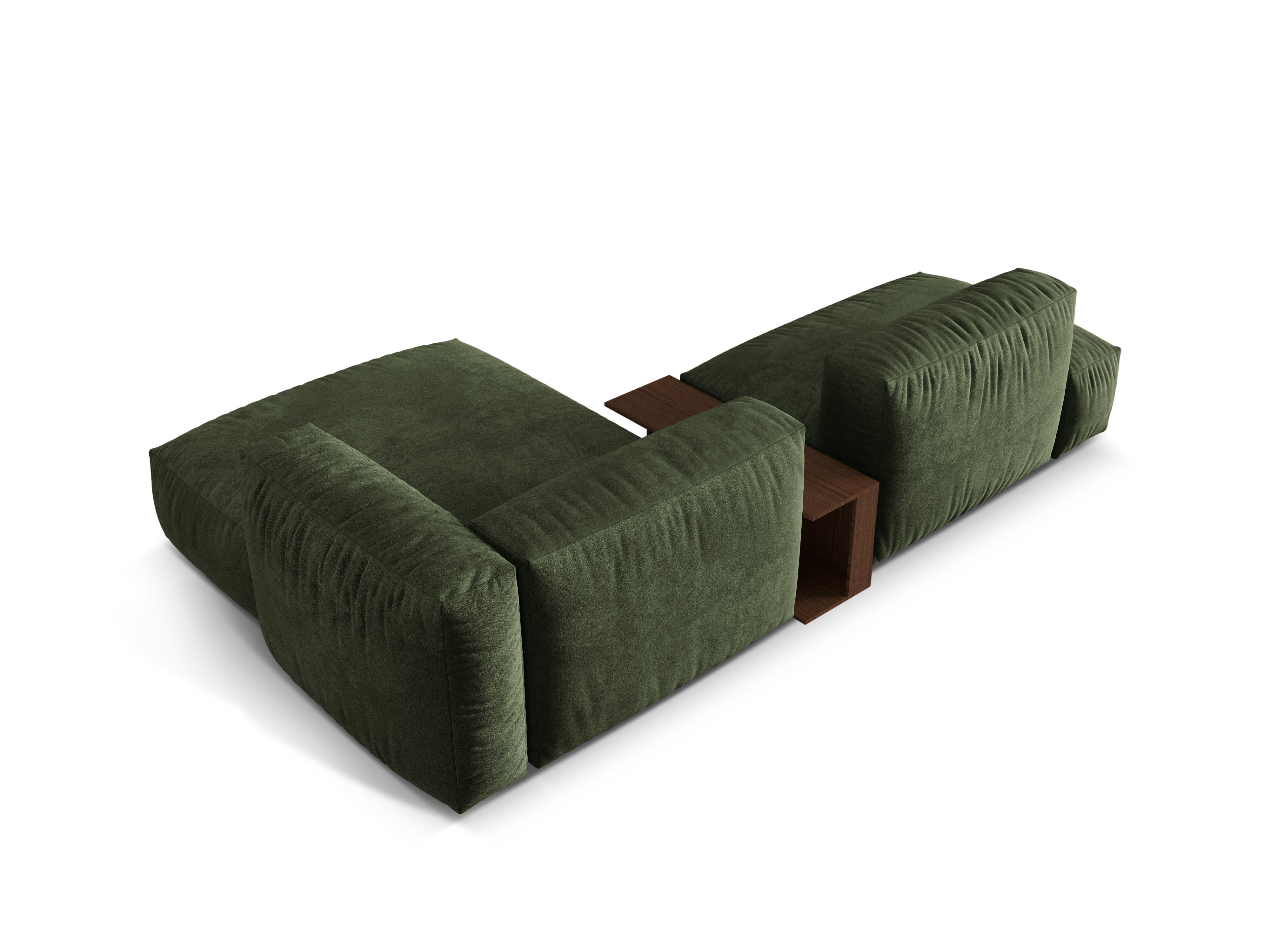 Right -sided velvet corner with Martin Zielony table