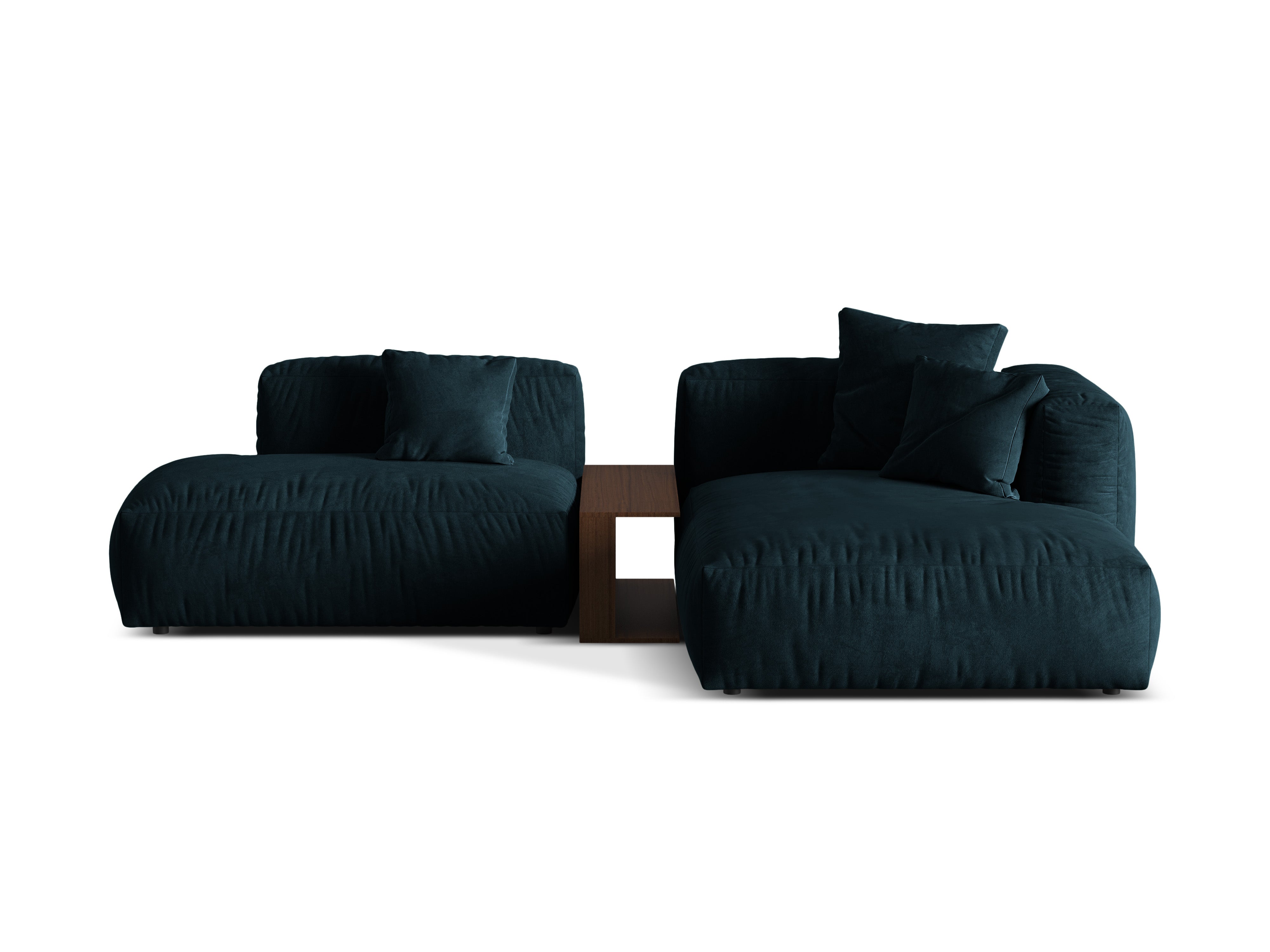 Right -sided velvet corner with Martin Petrol Martin table