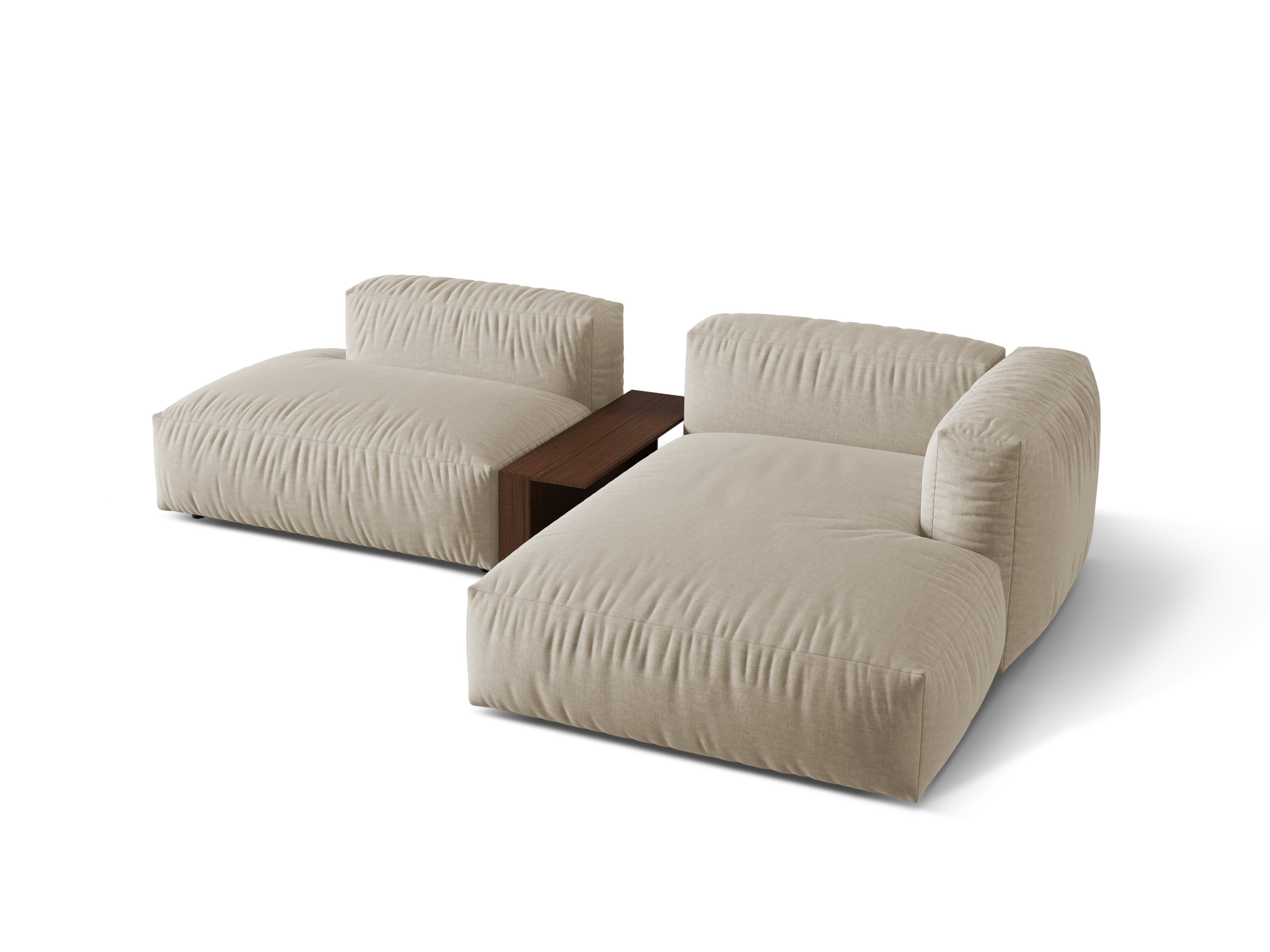 Right -sided corner with a light beige Martin table
