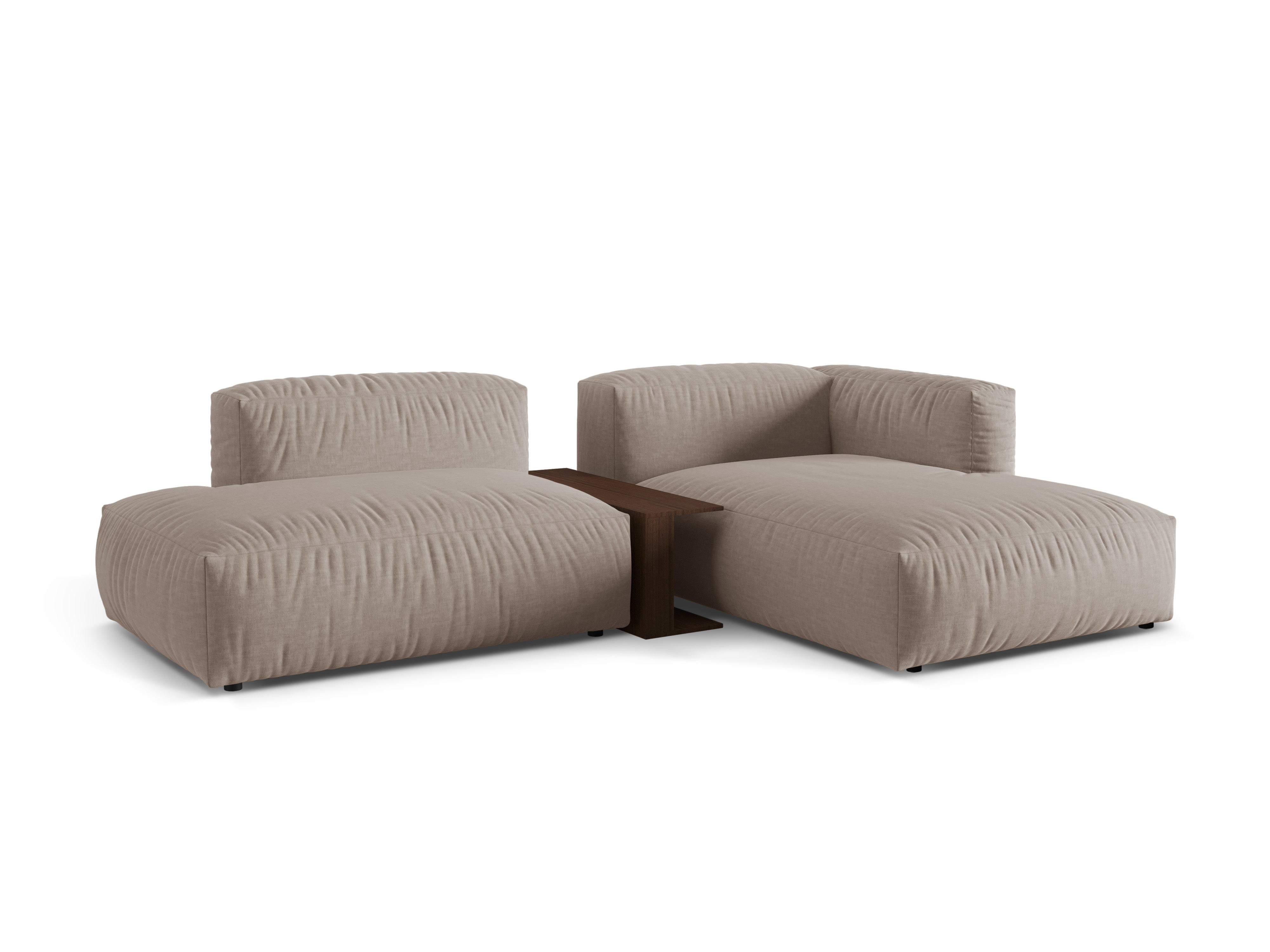 Right -sided corner with a dark beige Martin table