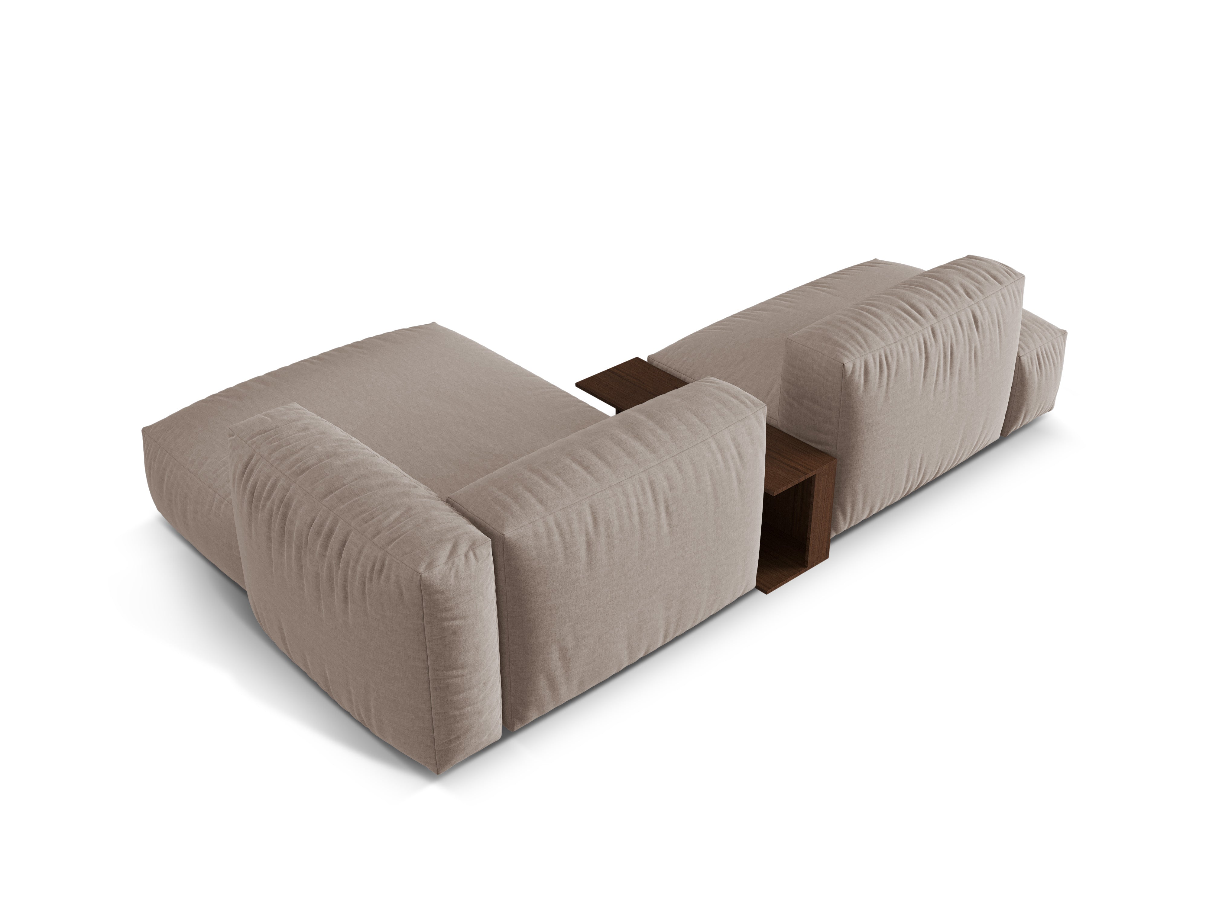 Right -sided corner with a dark beige Martin table