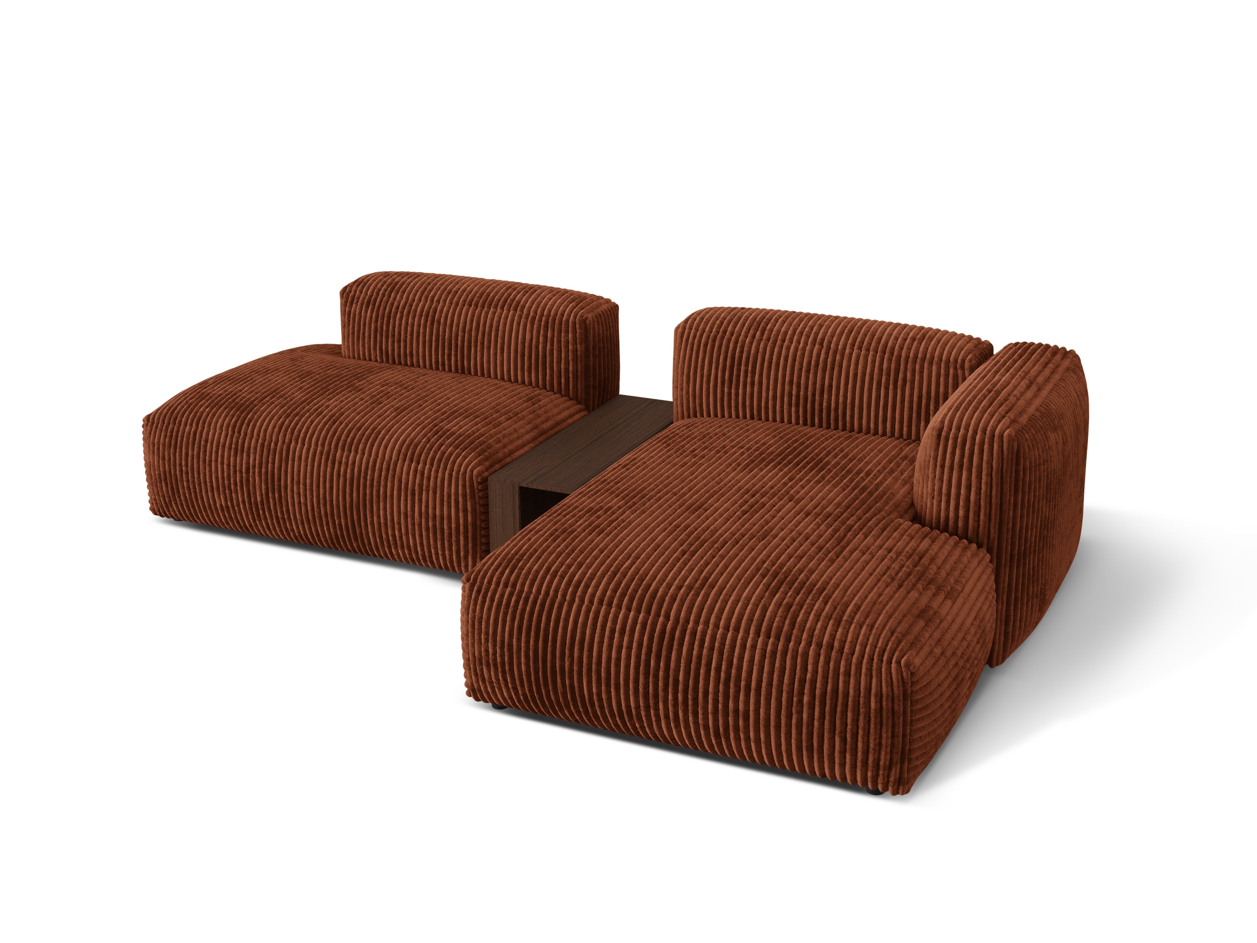 Right -sided corner with Martin's table, brick corduroy