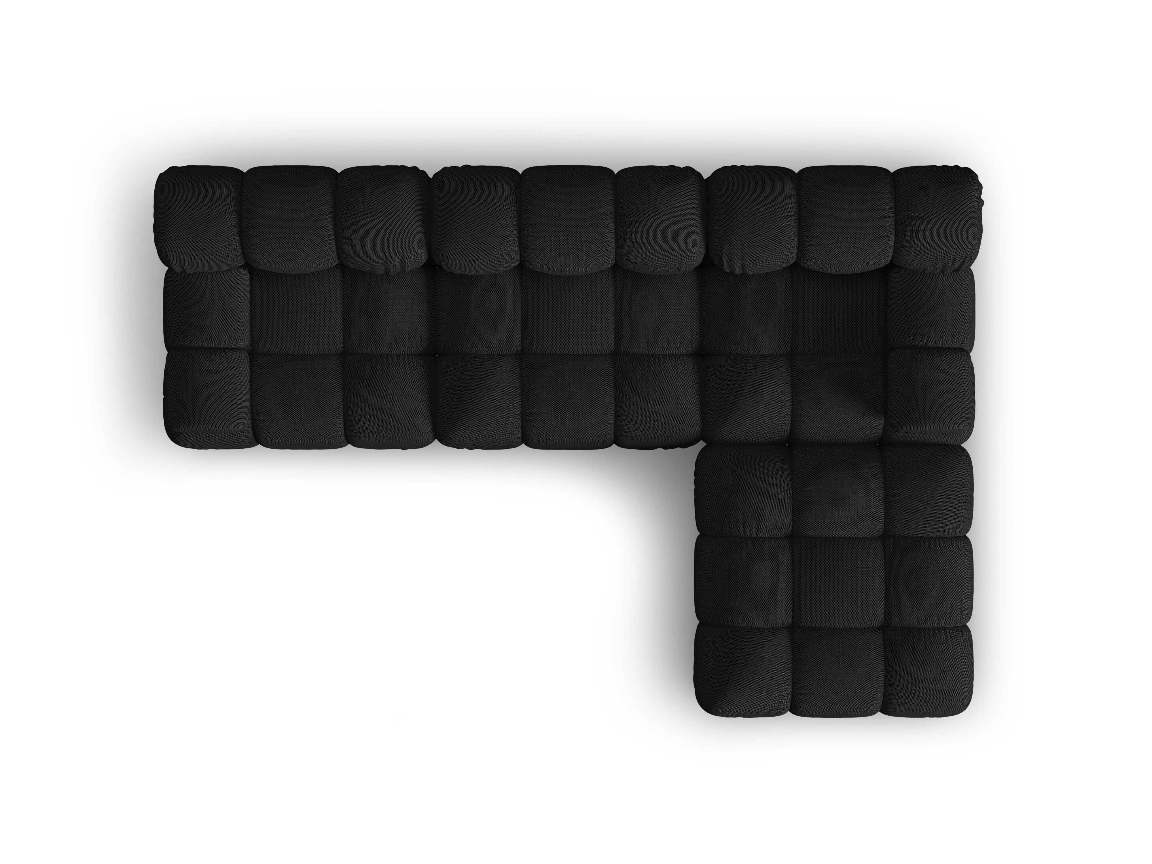 Universal corner sofa BELLIS black 3D fabric