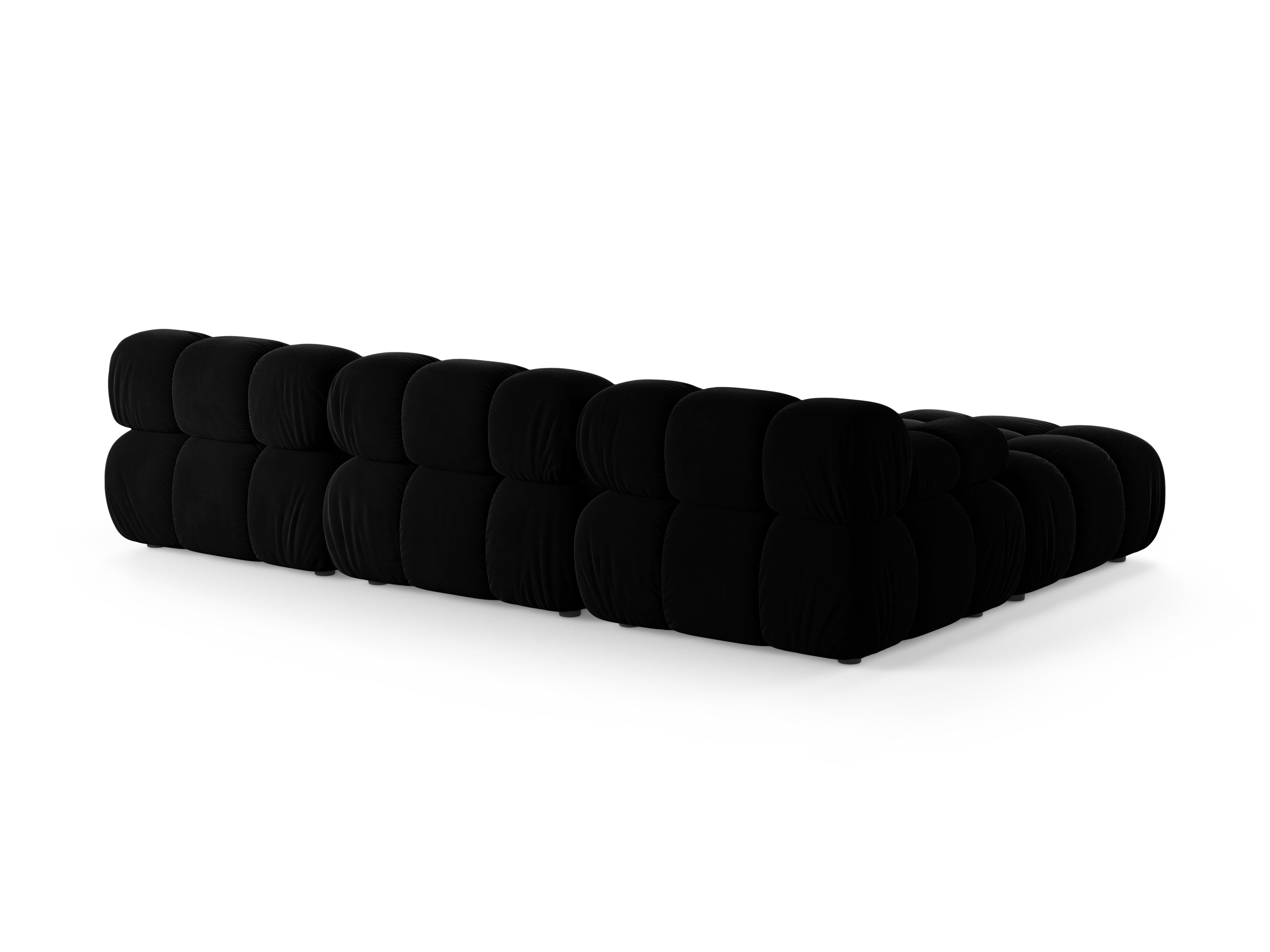 Universal corner sofa BELLIS in black velvet