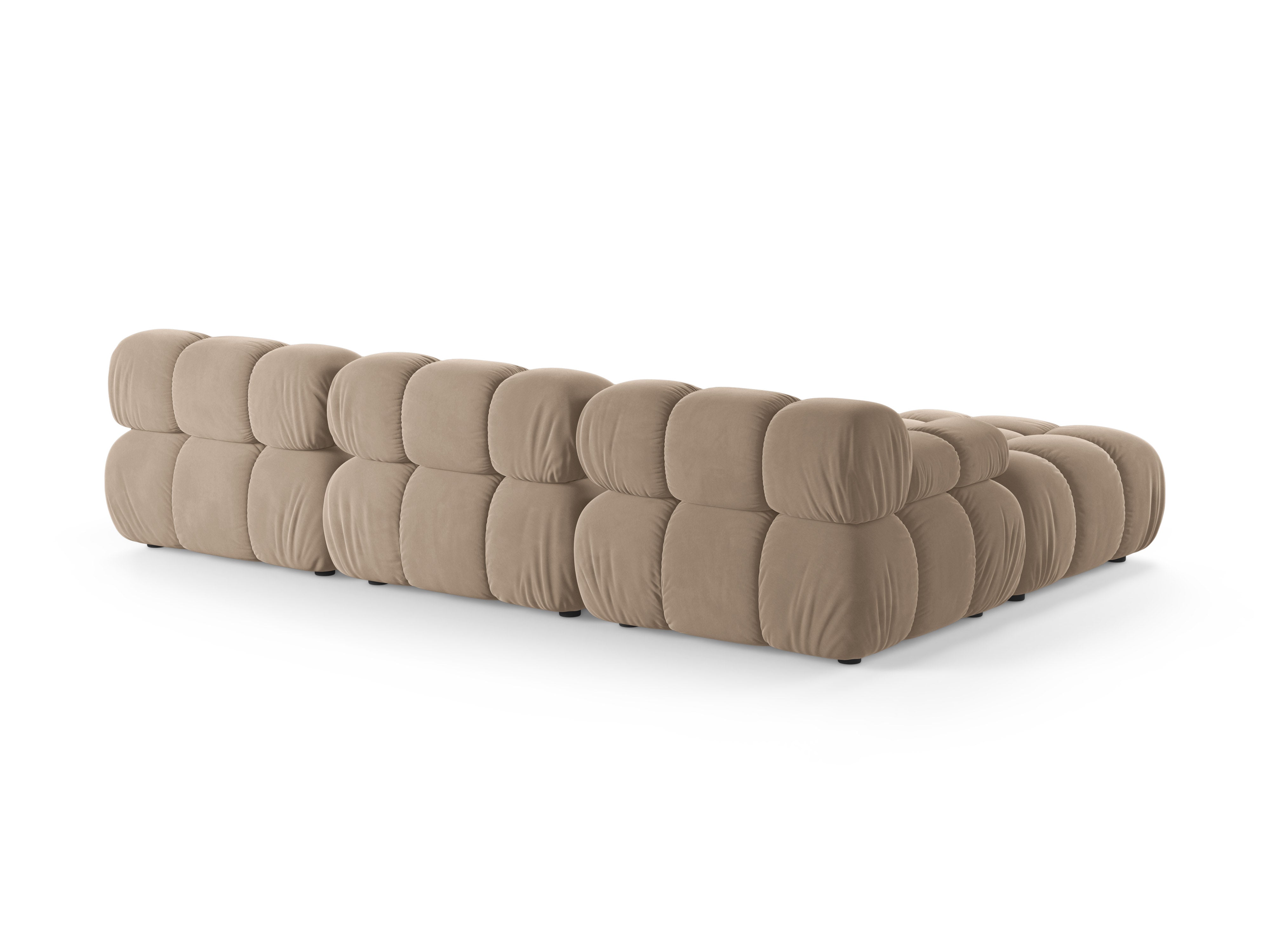 Universal Corner Sofa BELLIS Beige Velvet