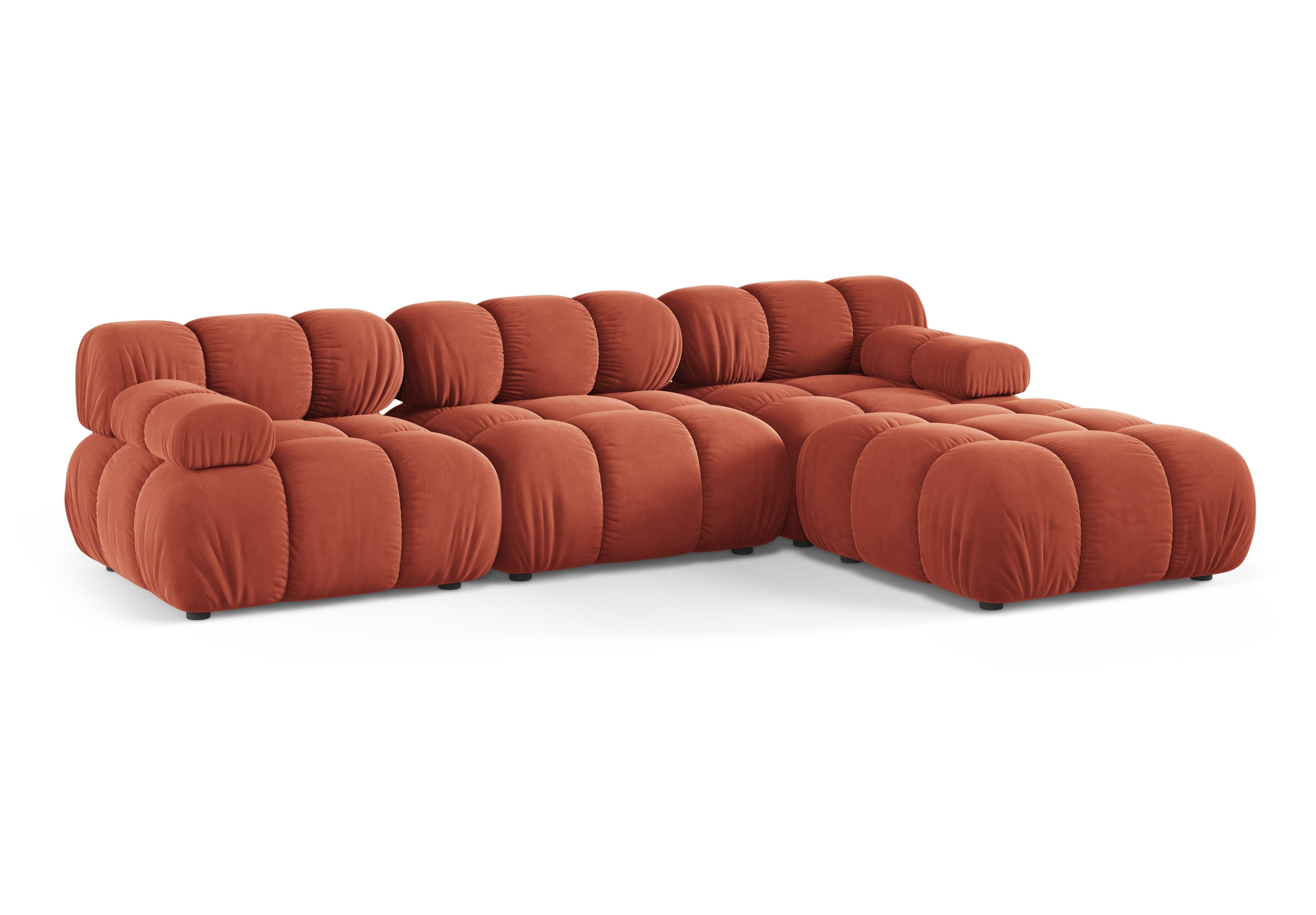 Universal corner sofa BELLIS coral velvet