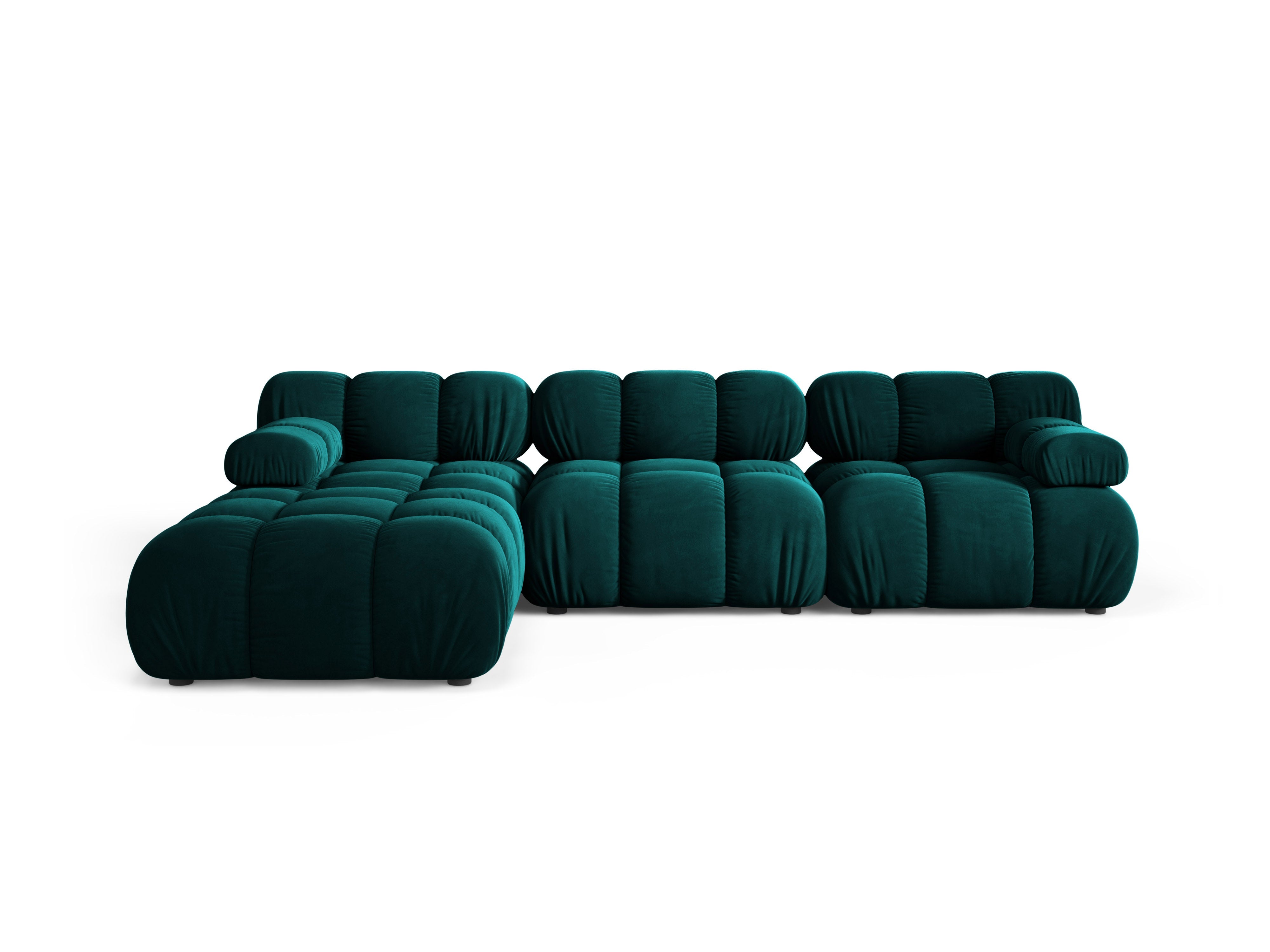 Universal corner sofa BELLIS deep petrol velvet