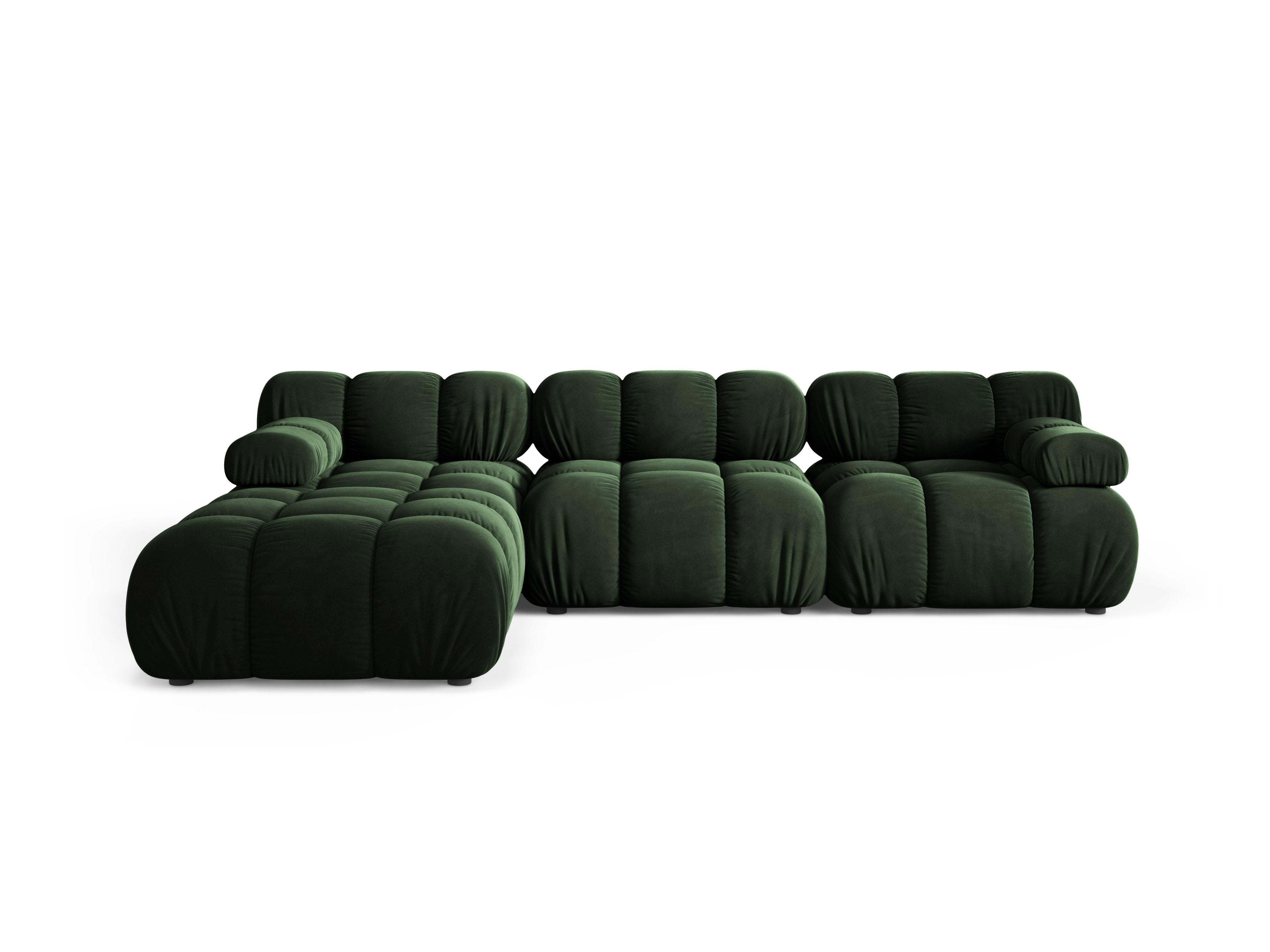 Universal Corner Sofa BELLIS in Bottle Green Velvet