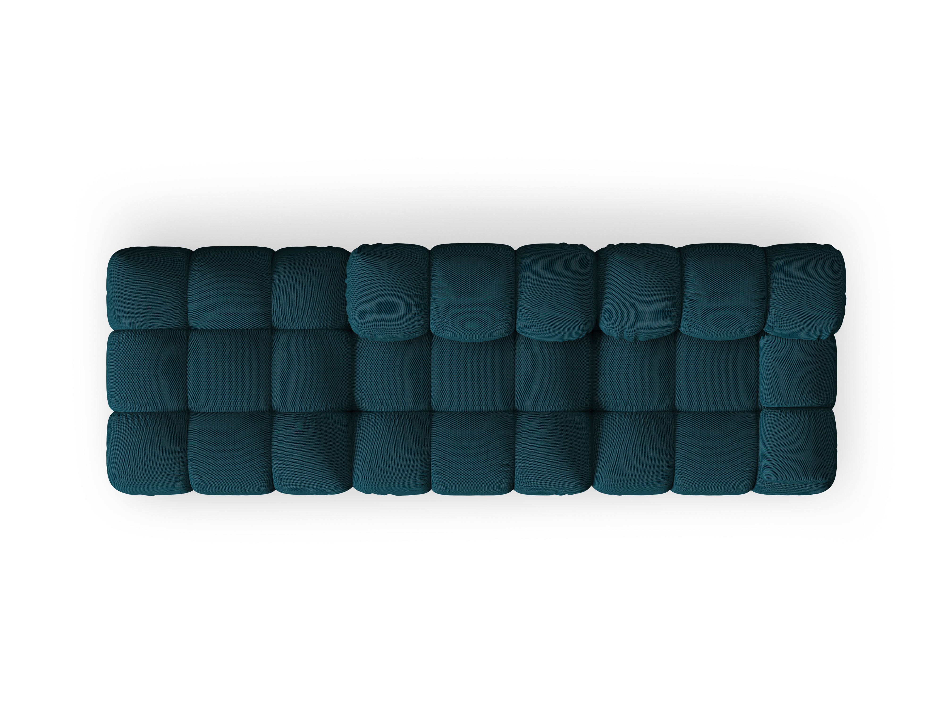 Open left-sided modular sofa BELLIS in sea-colored 3D fabric