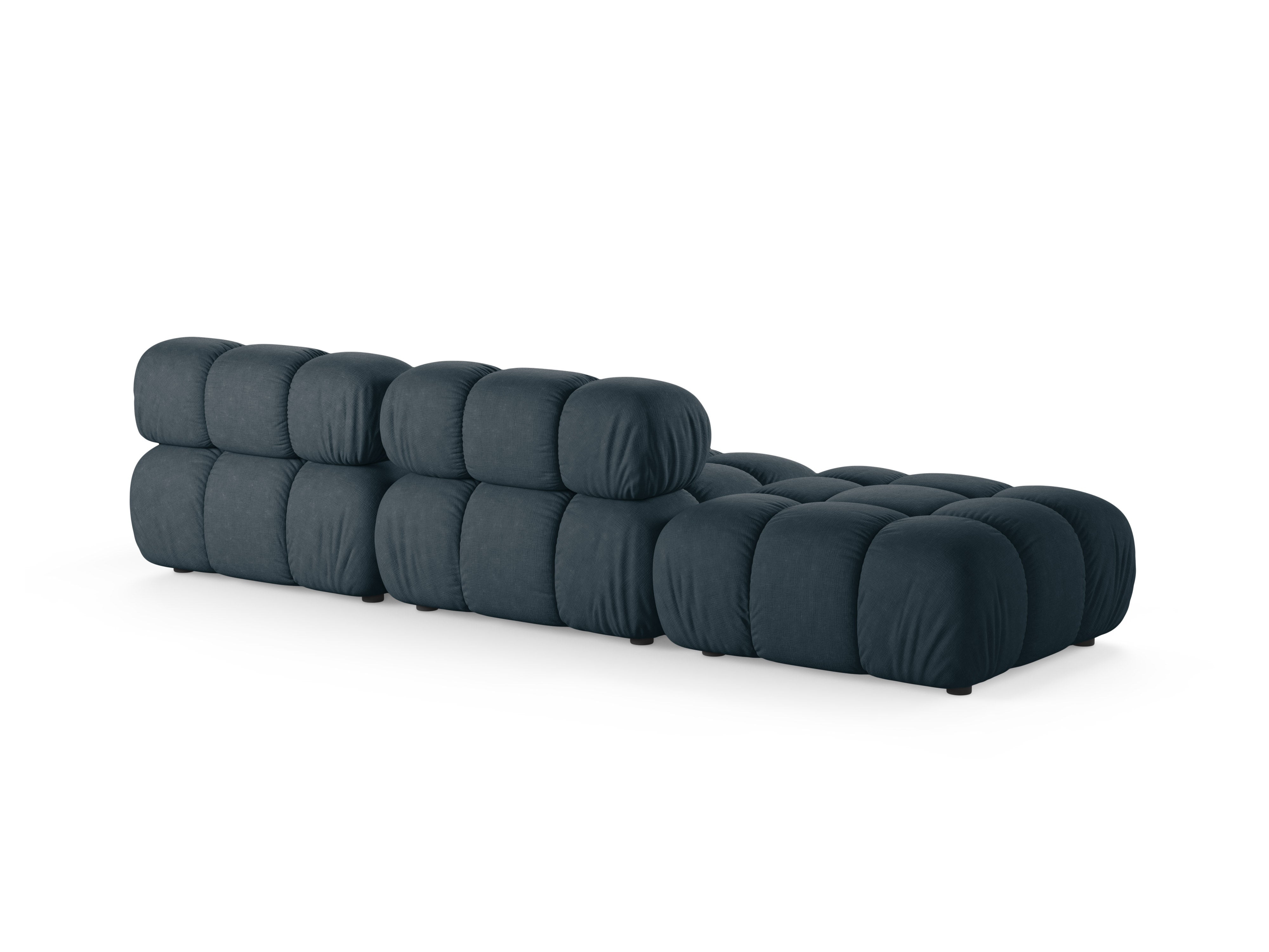 Open left-sided modular sofa BELLIS in petrol blue