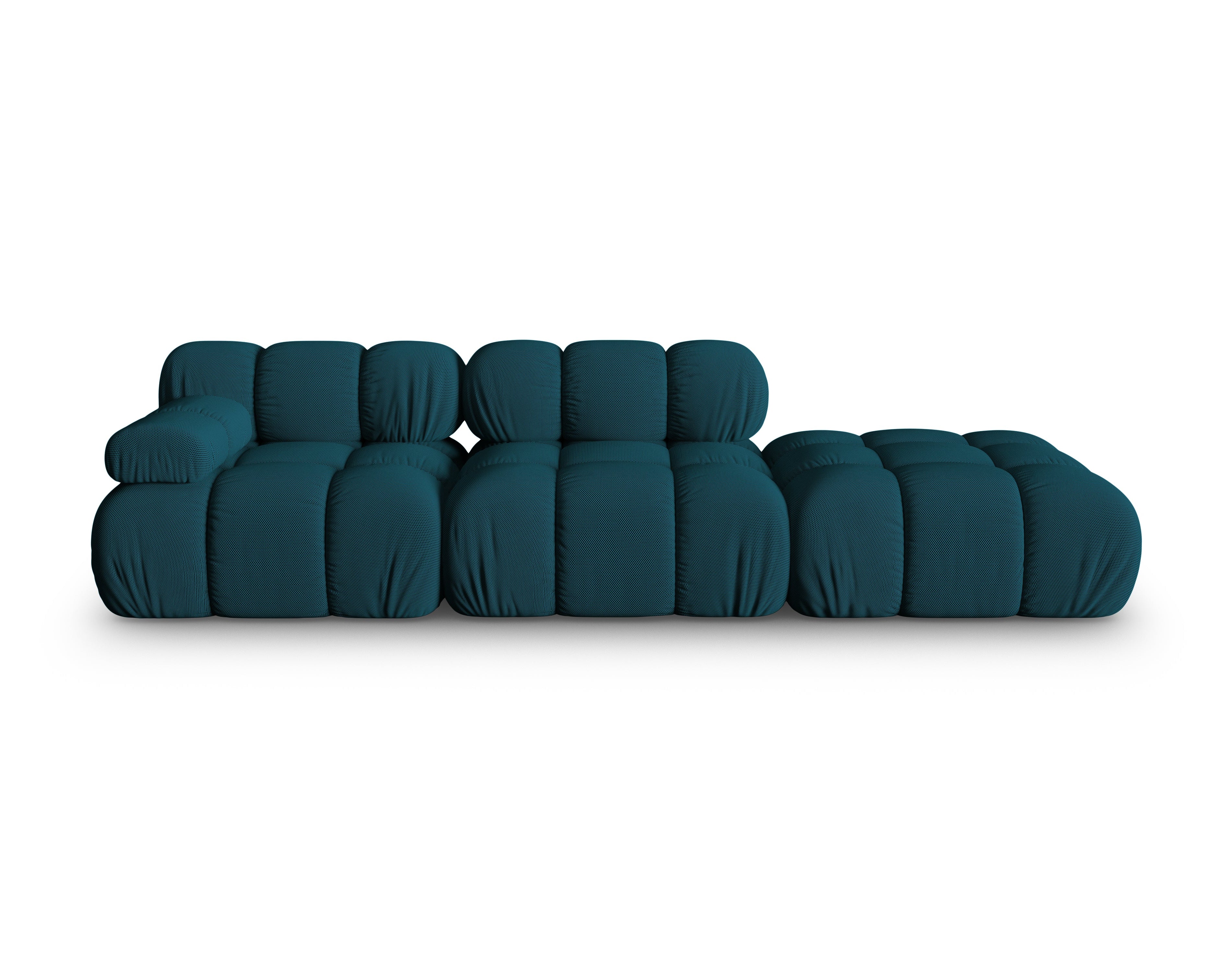 Sofa modułowa otwarta prawostronna BELLIS morska tkanina 3D