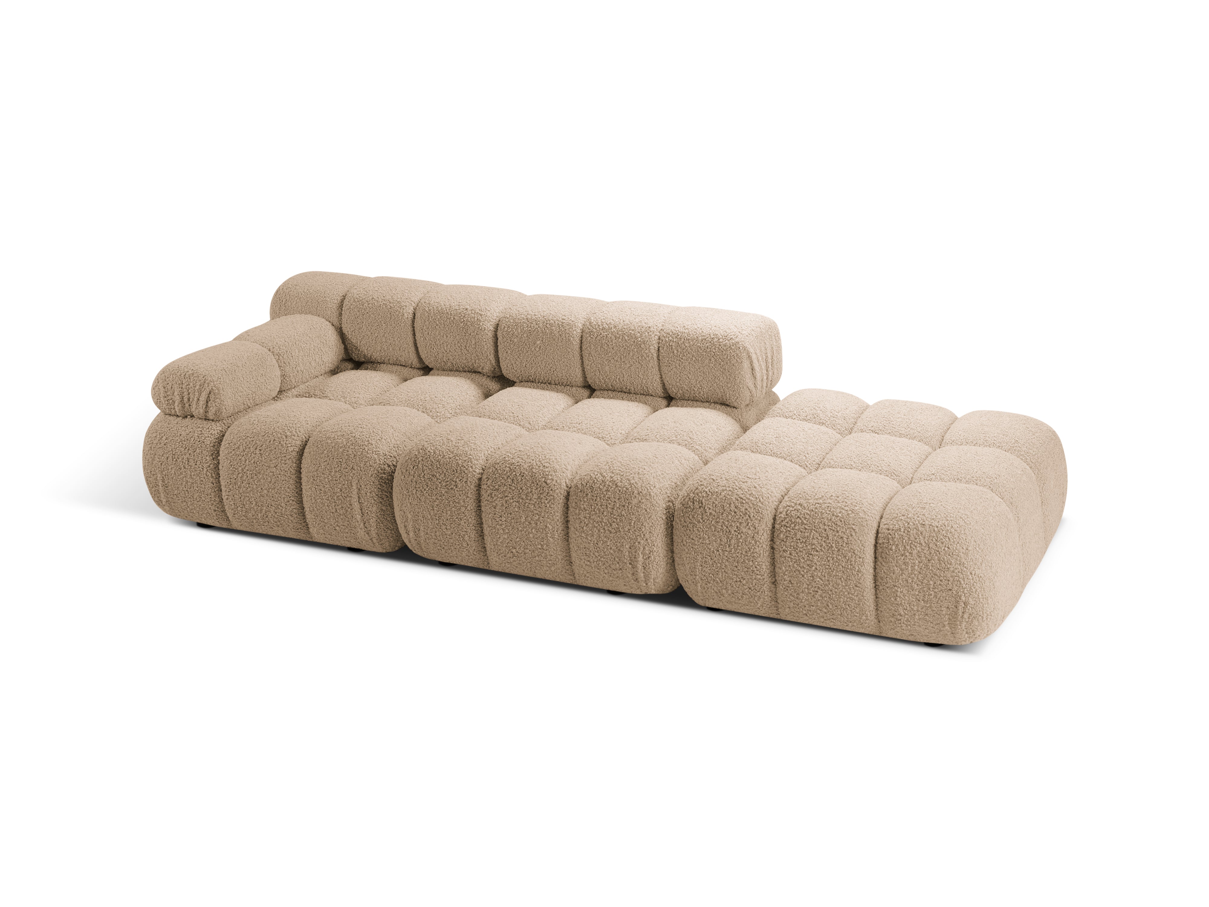 Sofa modułowa otwarta prawostronna BELLIS piaskowy boucle