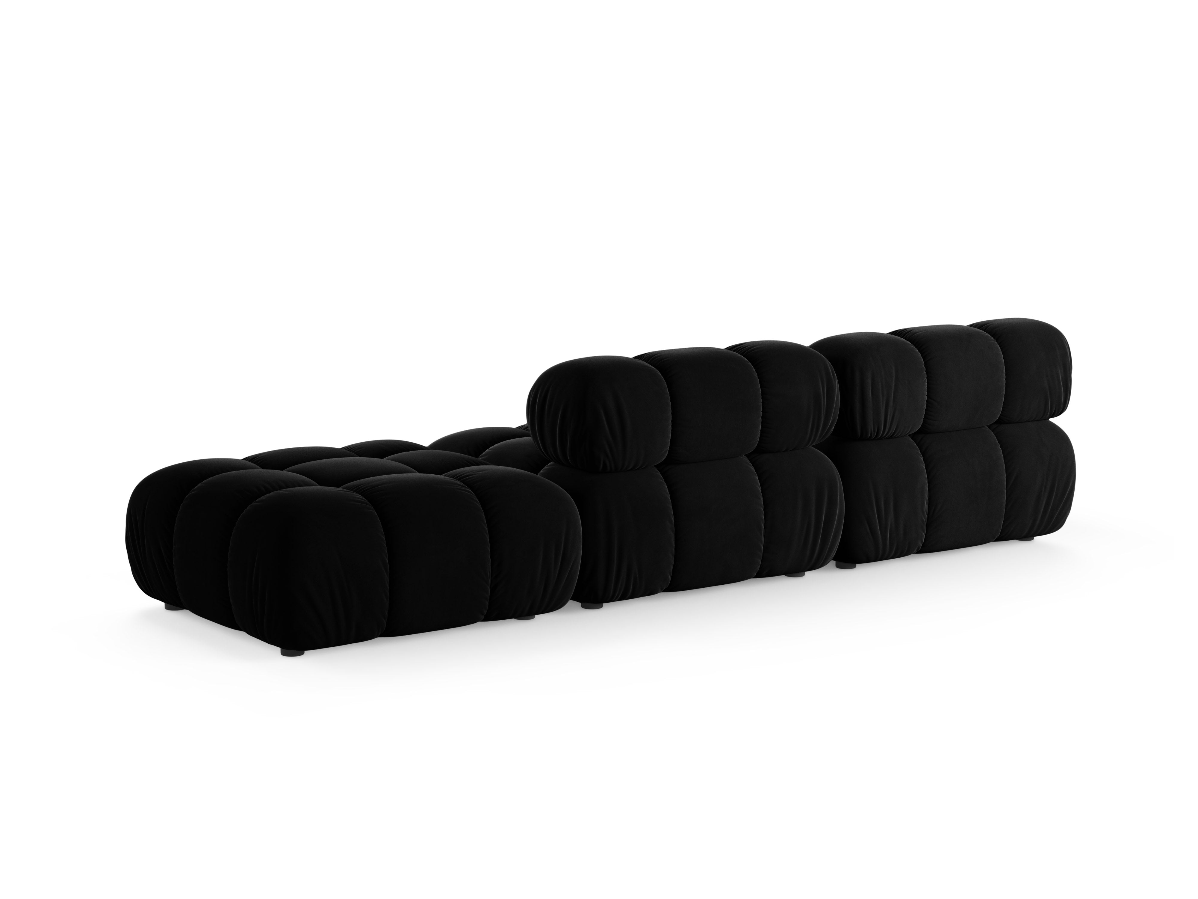 Sofa modułowa otwarta prawostronna BELLIS czarny welur