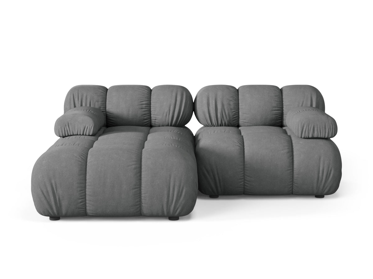 Left-facing 2-seater corner sofa BELLIS in gray