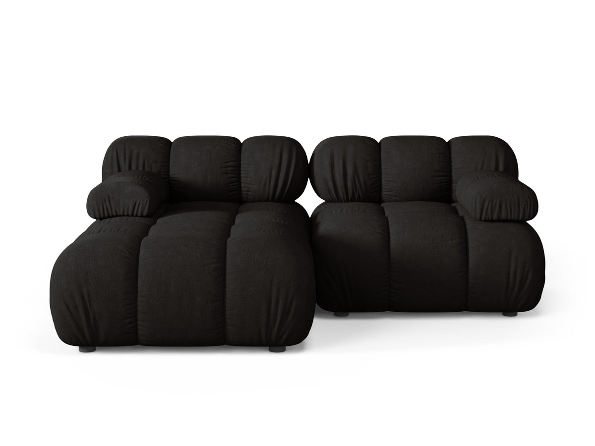 Left-facing 2-seater sofa BELLIS in black