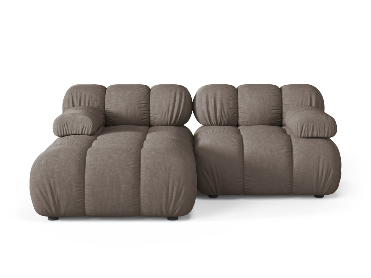 Left-facing 2-seater sofa BELLIS in dark cappuccino
