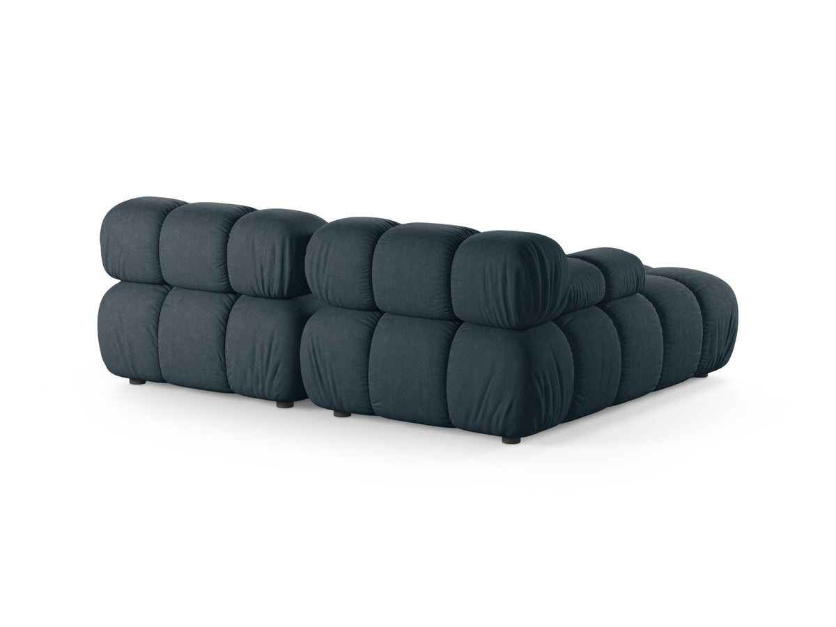 Left-facing 2-seater corner sofa BELLIS in deep petrol.