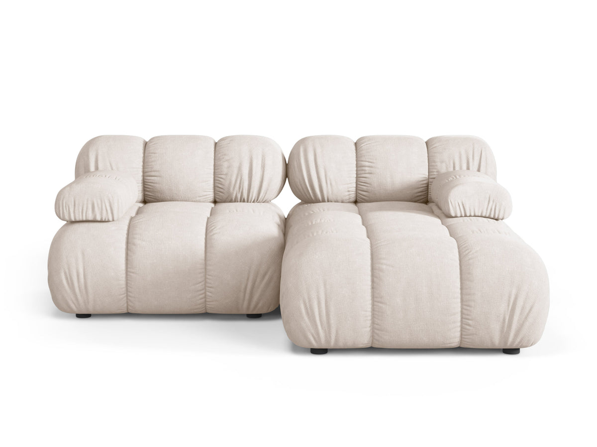 Right-facing 2-seater corner sofa BELLIS in beige