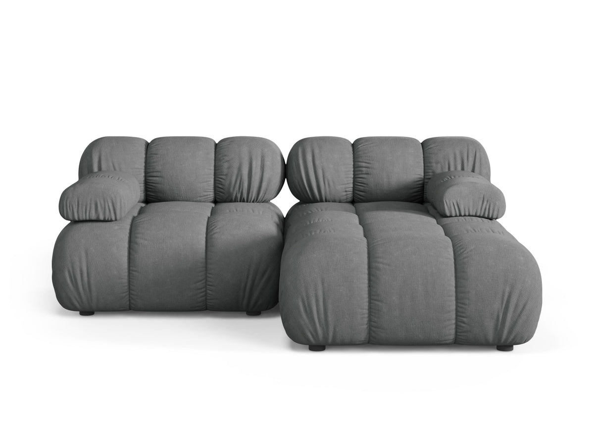 Right-facing 2-seater corner sofa BELLIS in gray